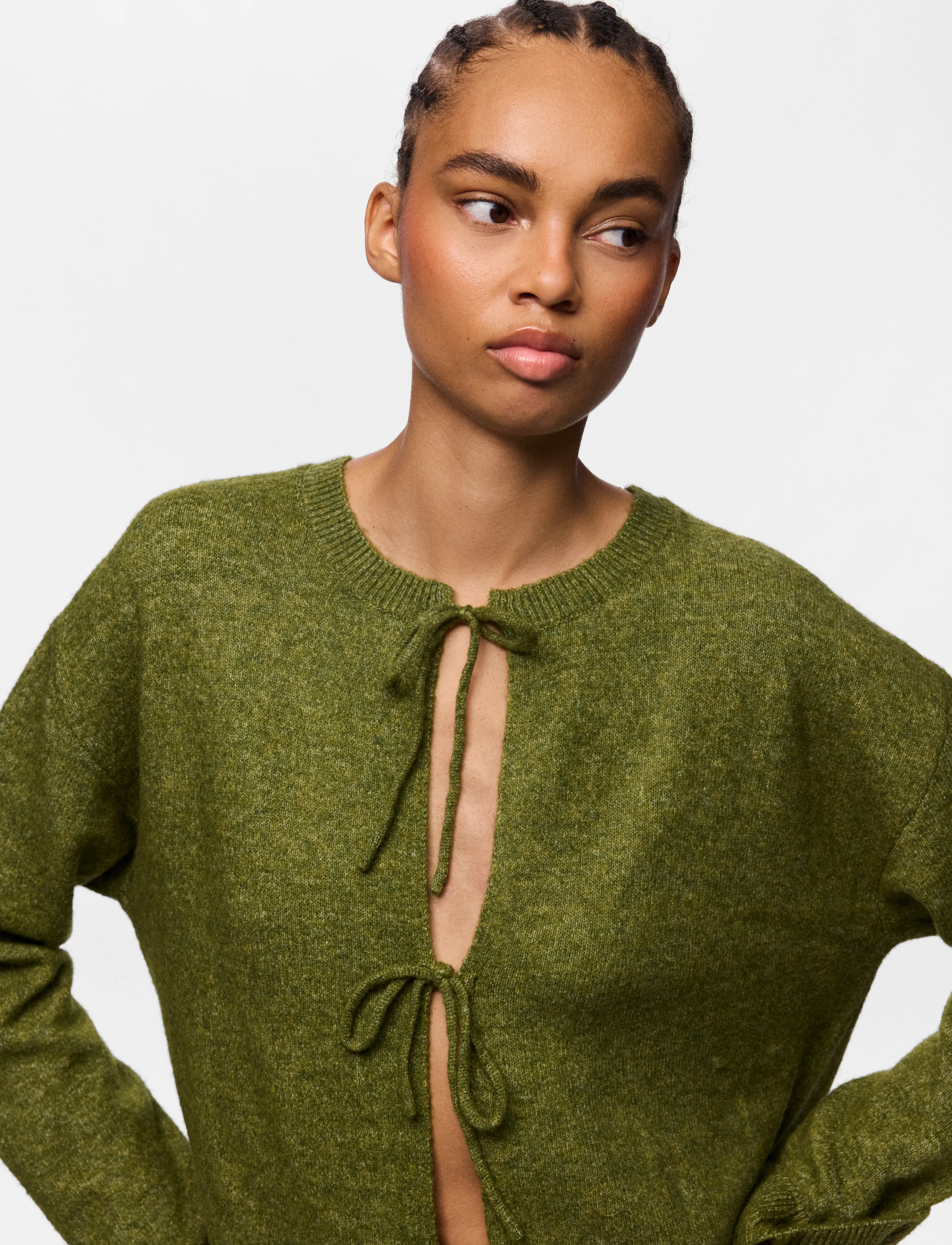 Pieces - PCSALLY REV FRILL CARDIGAN KNIT NOOS BC - sphagnum - 5