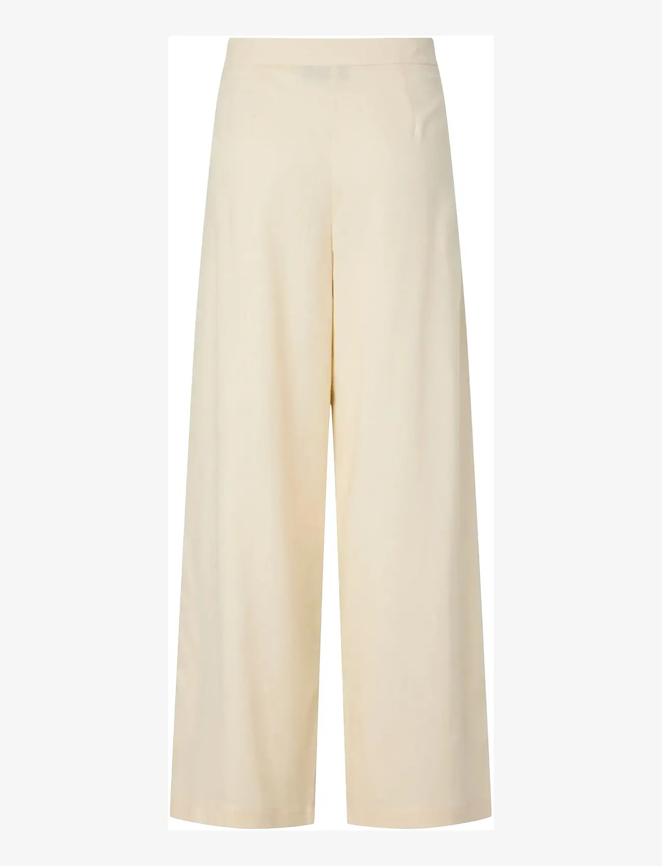 Pieces - PCMAJSE MW WIDE PANTS WVN D2D PP - bukser med brede ben - birch - 2