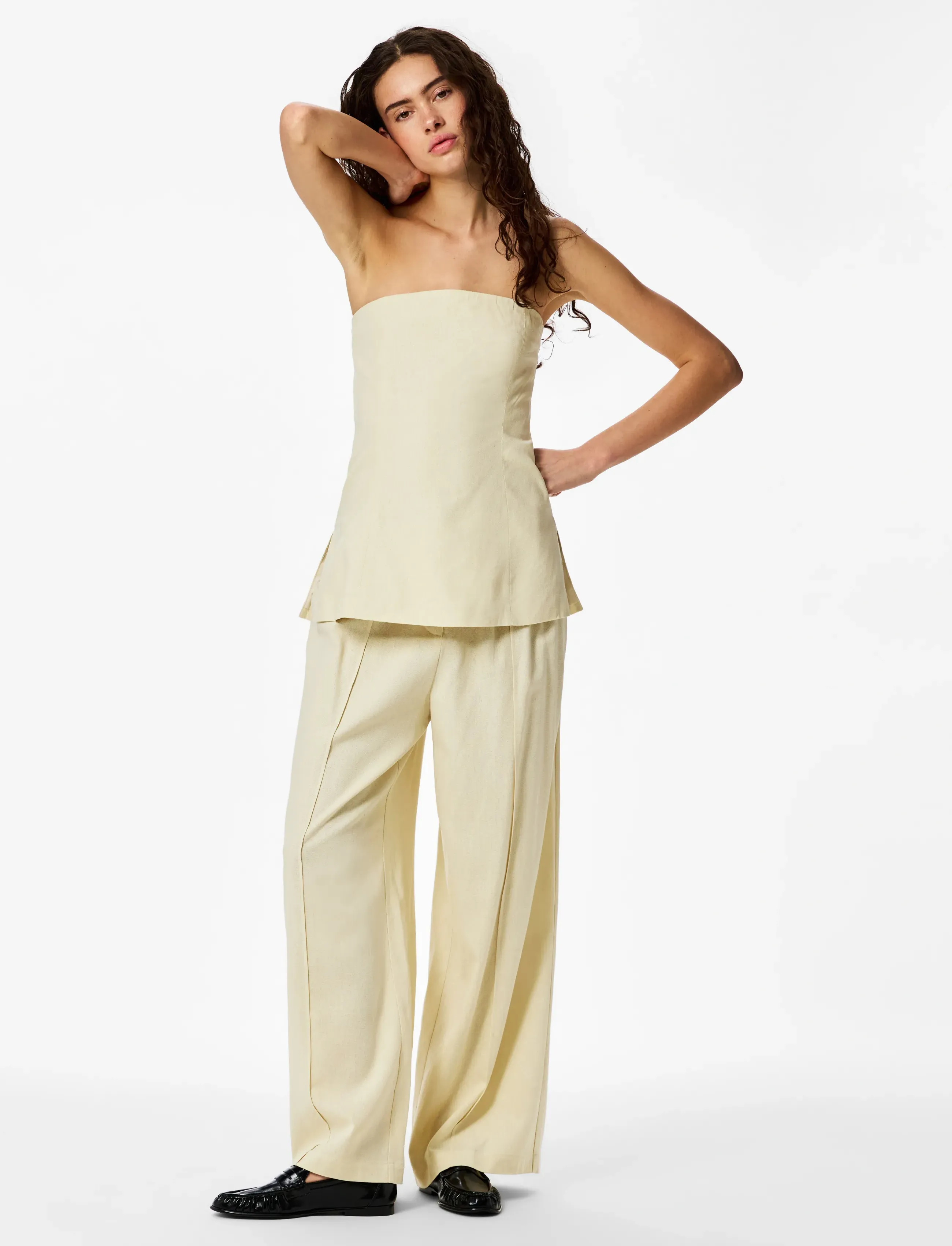 PIECES Pcmajse Fitted Bandeau Top Wvn D2D Pp toppar dam – bild 6