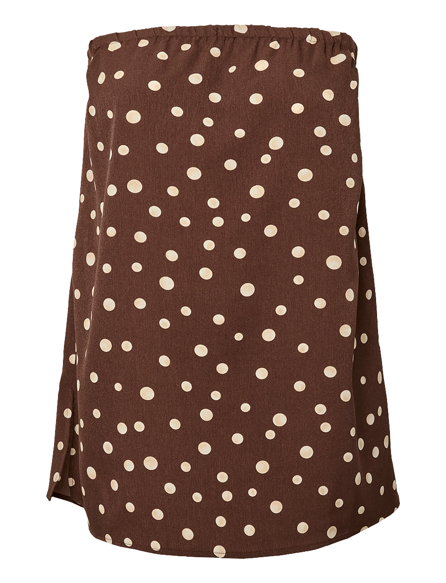 Pieces - PCMOKKA BANDEAU TOP WVN D2D PP - topi bez piedurknēm - coffee quartz - 0