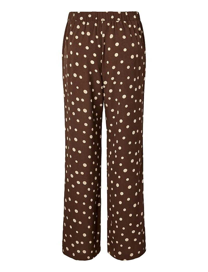 Pieces - PCMOKKA MW FLARED PANTS WVN D2D PP - schlaghose - coffee quartz - 1