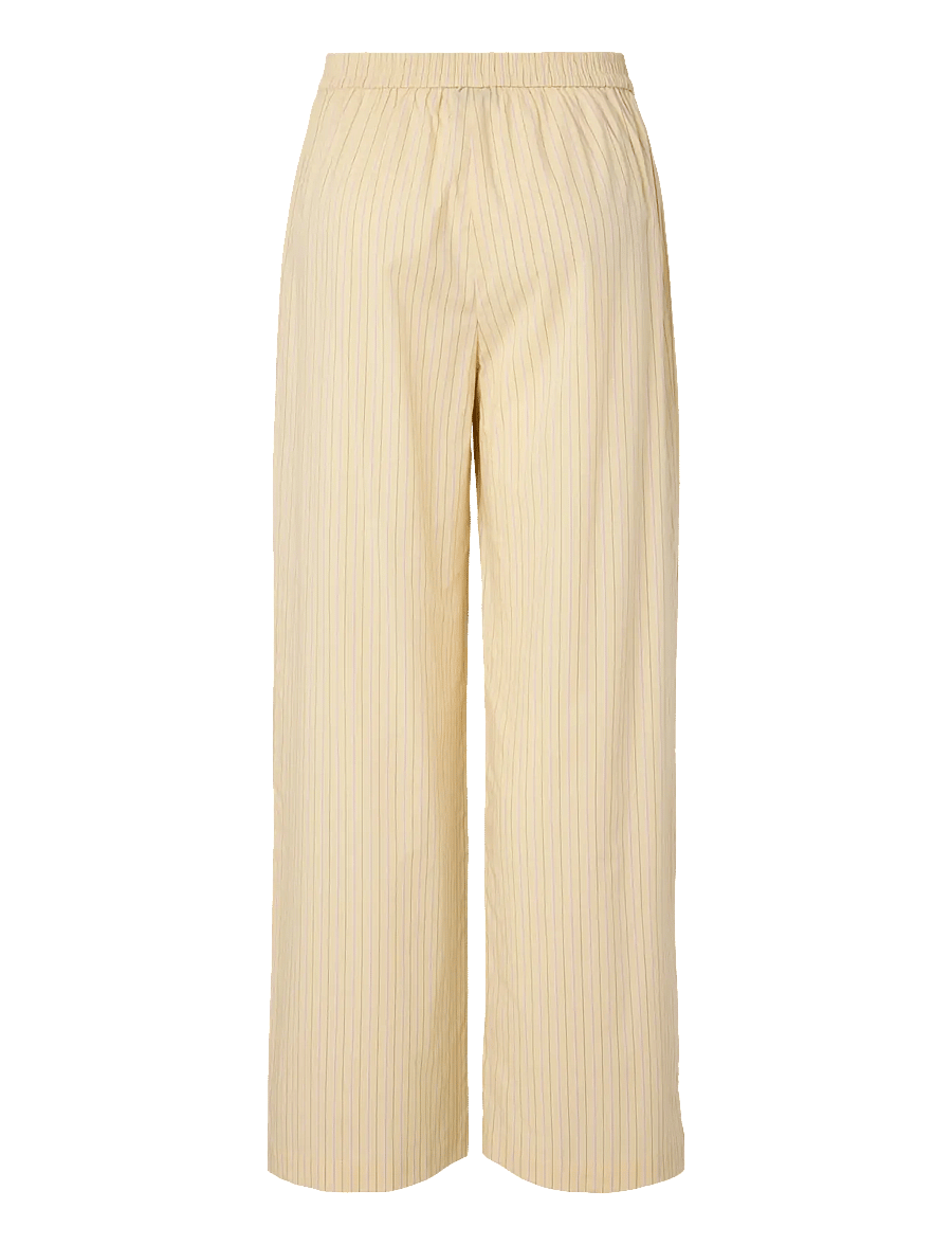 Pieces - PCAPRIL HW WIDE PANTS WVN D2D PP - laia säärega püksid - french vanilla - 2