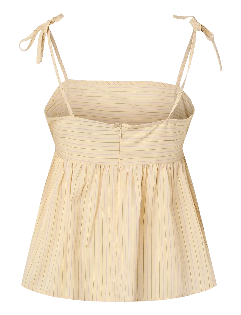 Pieces - PCAPRIL STRAP TOP WVN D2D PP - tanktops - french vanilla - 2