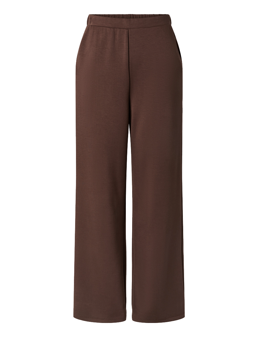 Pieces - PCMICHELLE SCUBA HW PANTS SWT NOOS BC - igapäevane stiil - hot fudge - 1