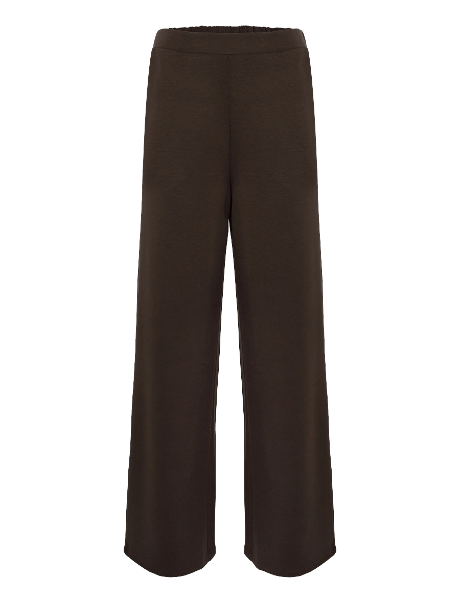 Pieces - PCMICHELLE SCUBA HW PANTS SWT NOOS BC - alltags-style - hot fudge - 1