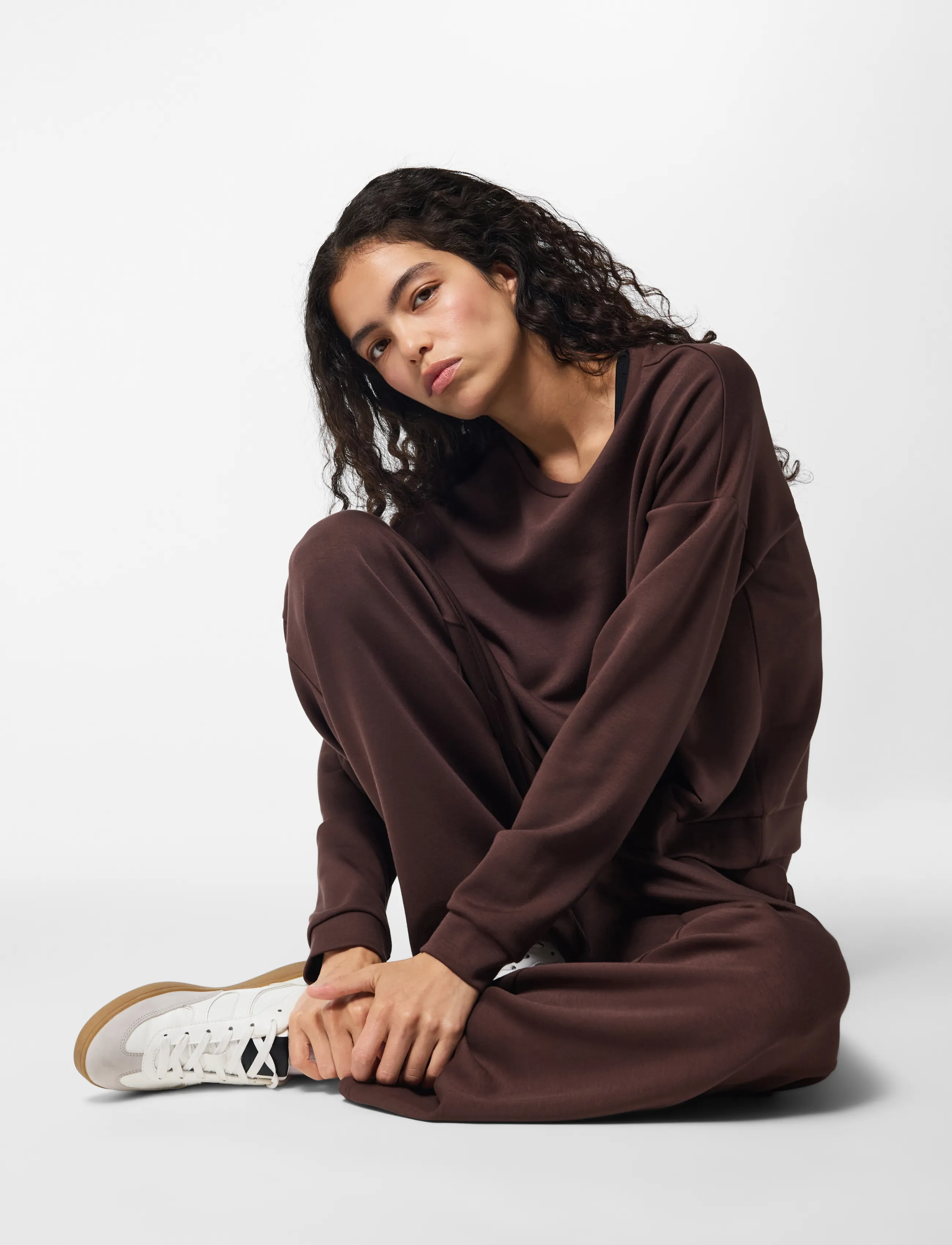 Pieces - PCMICHELLE SCUBA HW PANTS SWT NOOS BC - igapäevane stiil - hot fudge - 5