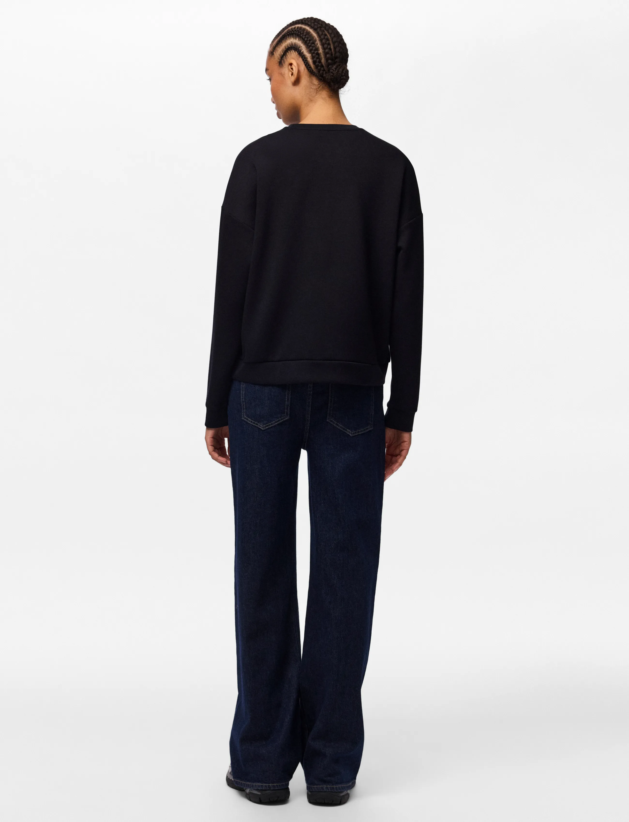 Pieces - PCMICHELLE SCUBA LS TOP SWT NOOS BC - hættetrøjer - black - 3
