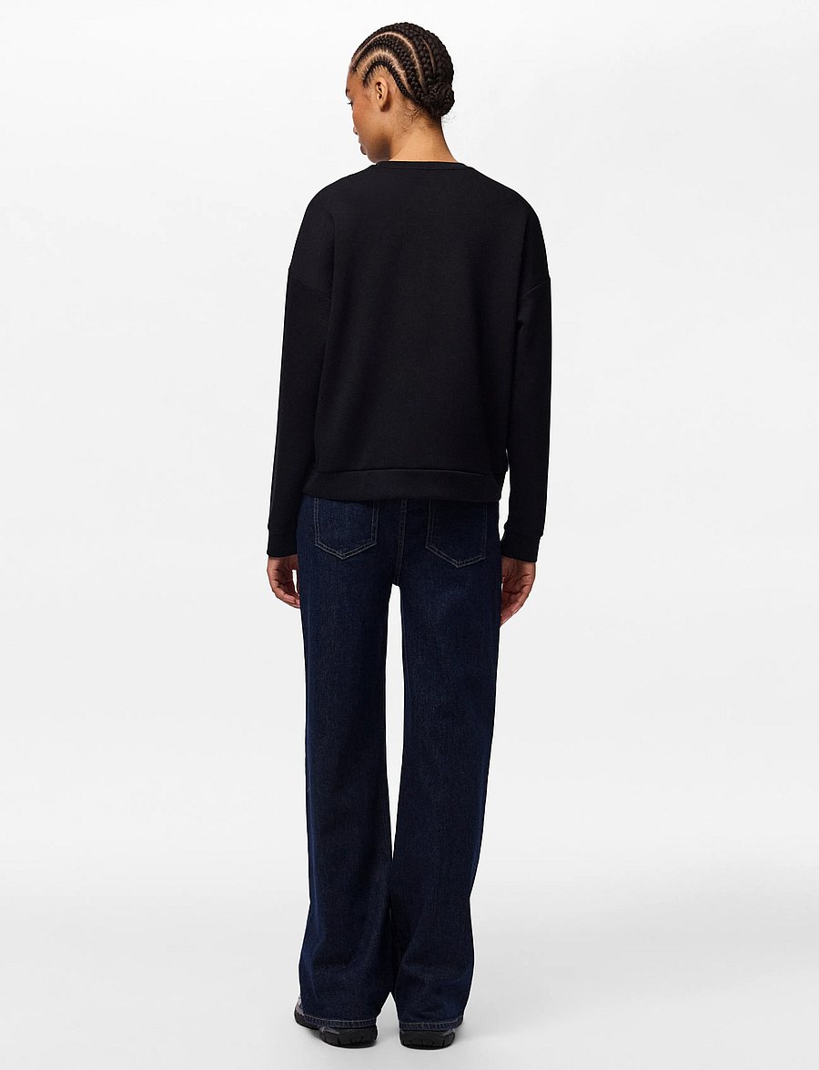 Pieces - PCMICHELLE SCUBA LS TOP SWT NOOS BC - igapäevane stiil - black - 3