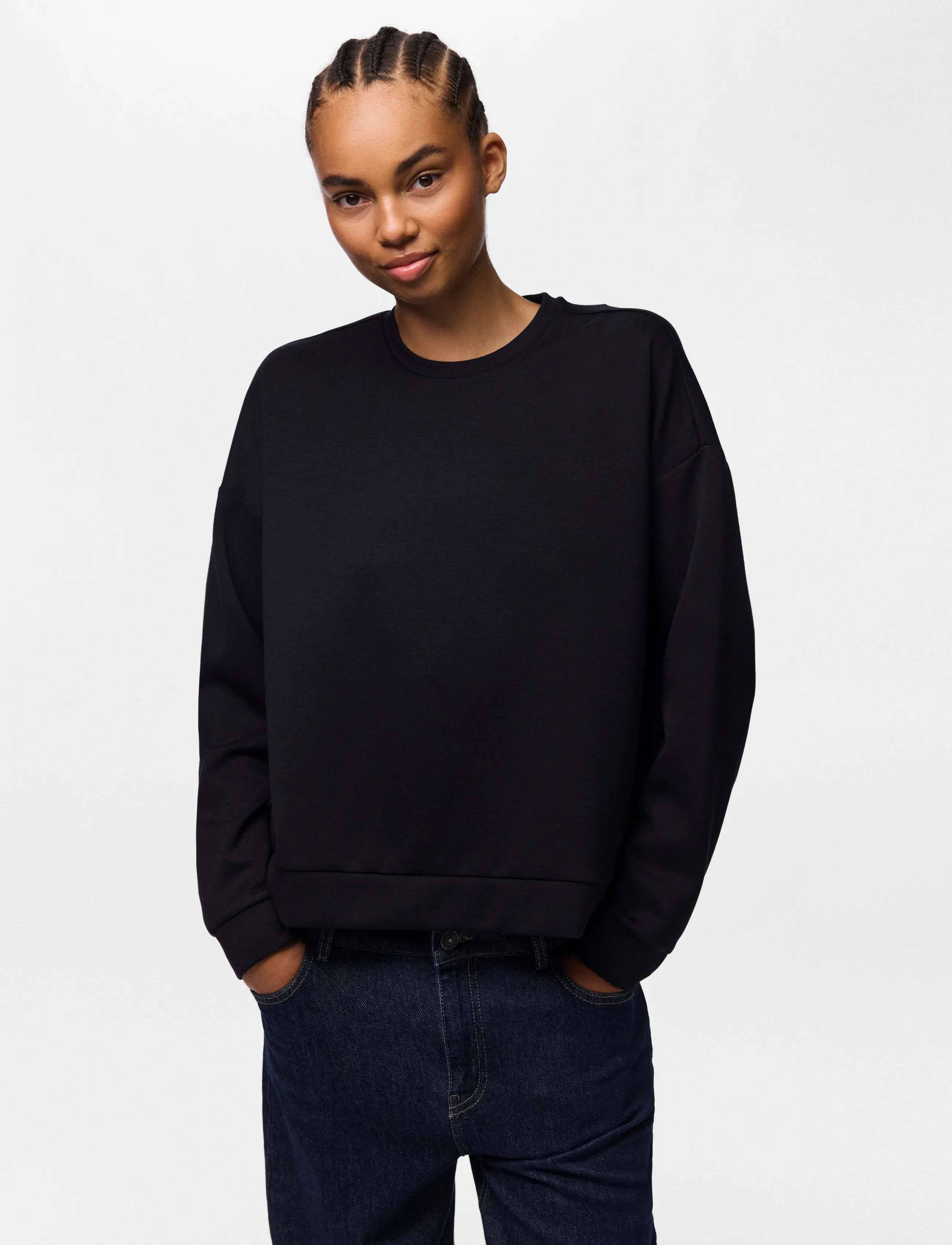 Pieces - PCMICHELLE SCUBA LS TOP SWT NOOS BC - hættetrøjer - black - 4