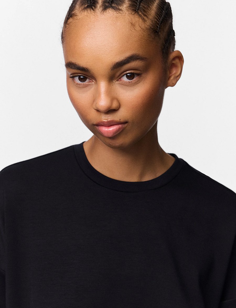 Pieces - PCMICHELLE SCUBA LS TOP SWT NOOS BC - igapäevane stiil - black - 5