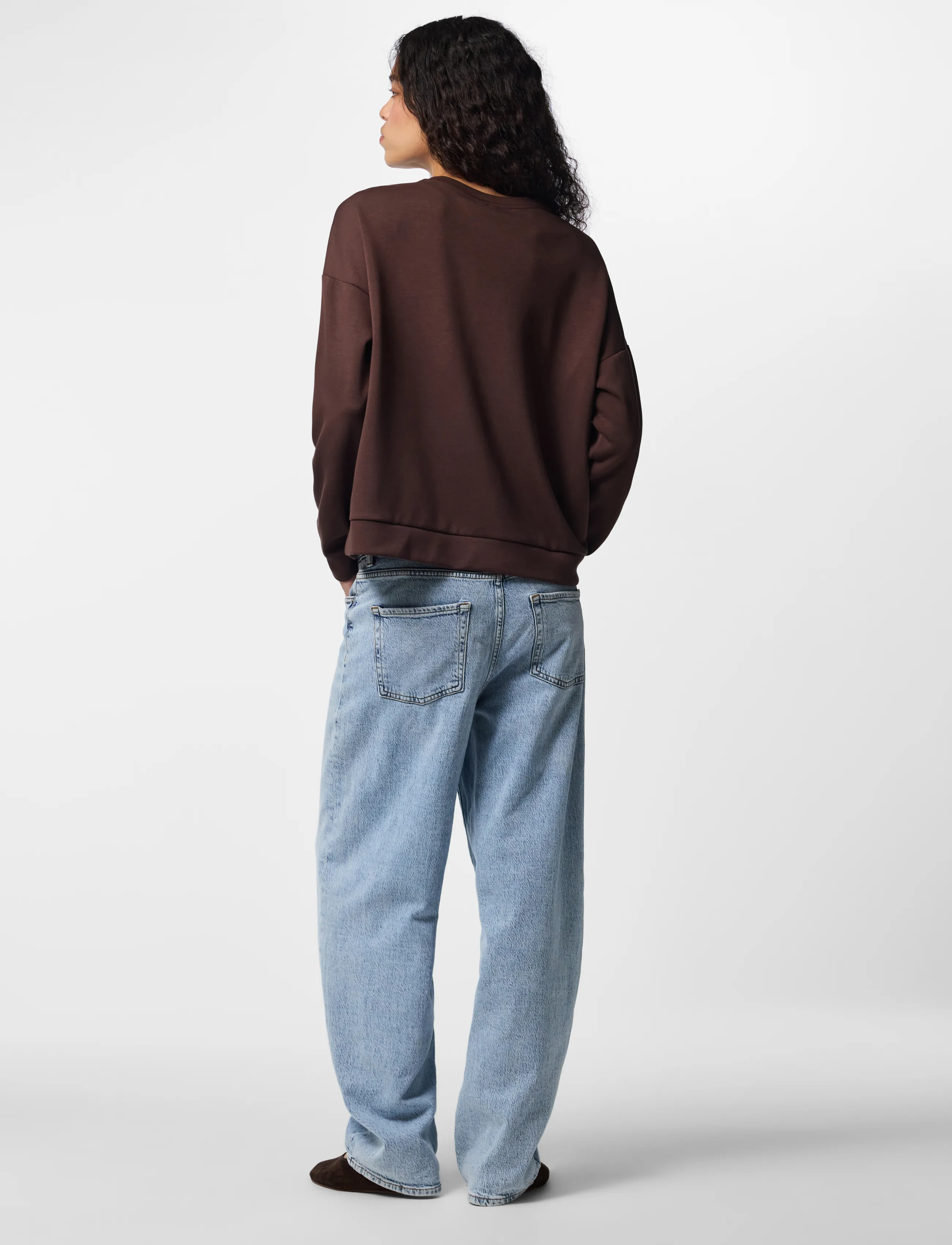 Pieces - PCMICHELLE SCUBA LS TOP SWT NOOS BC - vardagsstil - hot fudge - 3