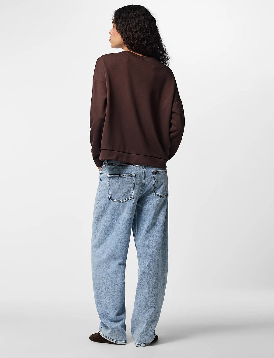 Pieces - PCMICHELLE SCUBA LS TOP SWT NOOS BC - vardagsstil - hot fudge - 3
