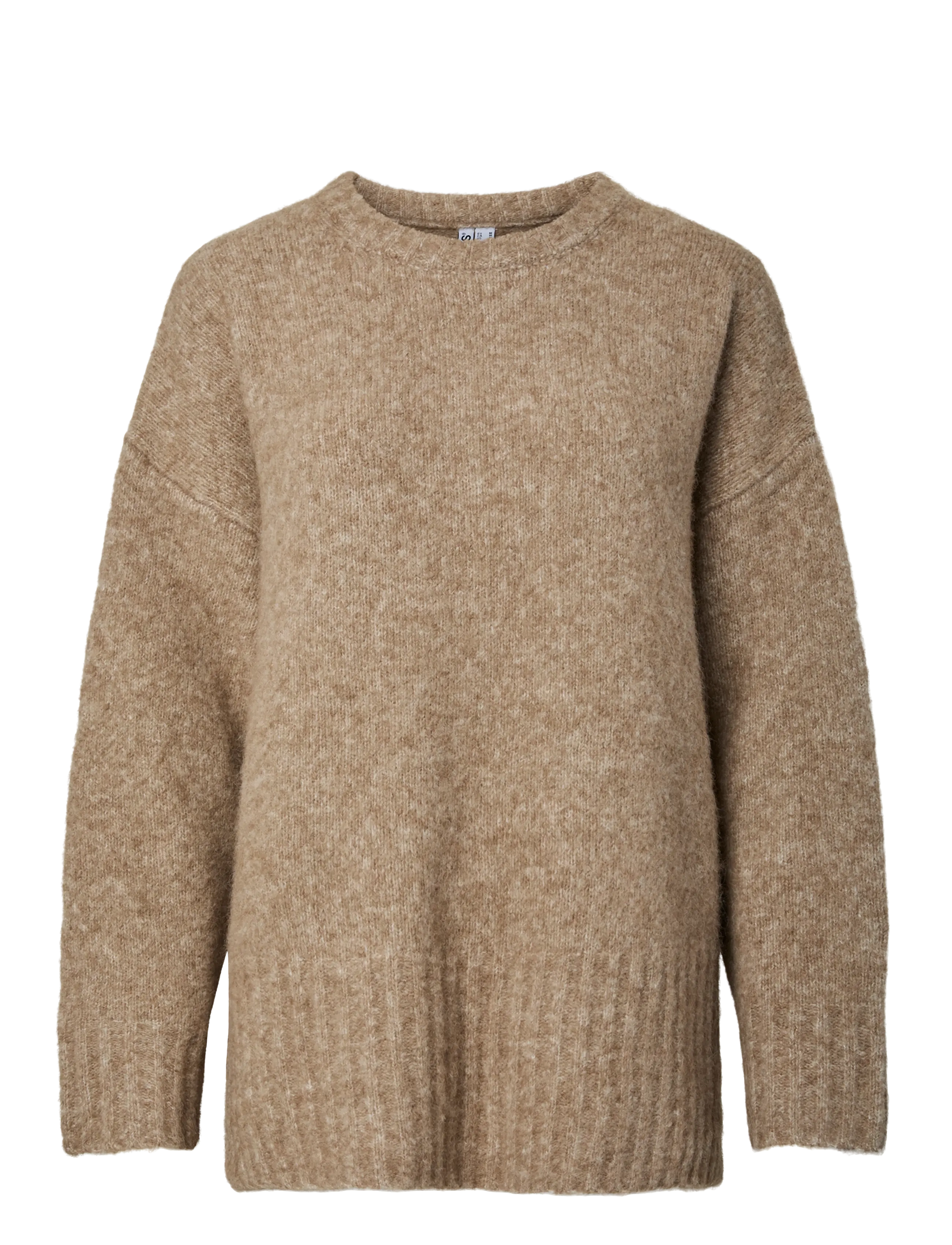 Pieces PCTINA LS O-NECK KNIT NOOS - Kleidung - GREIGE / beige