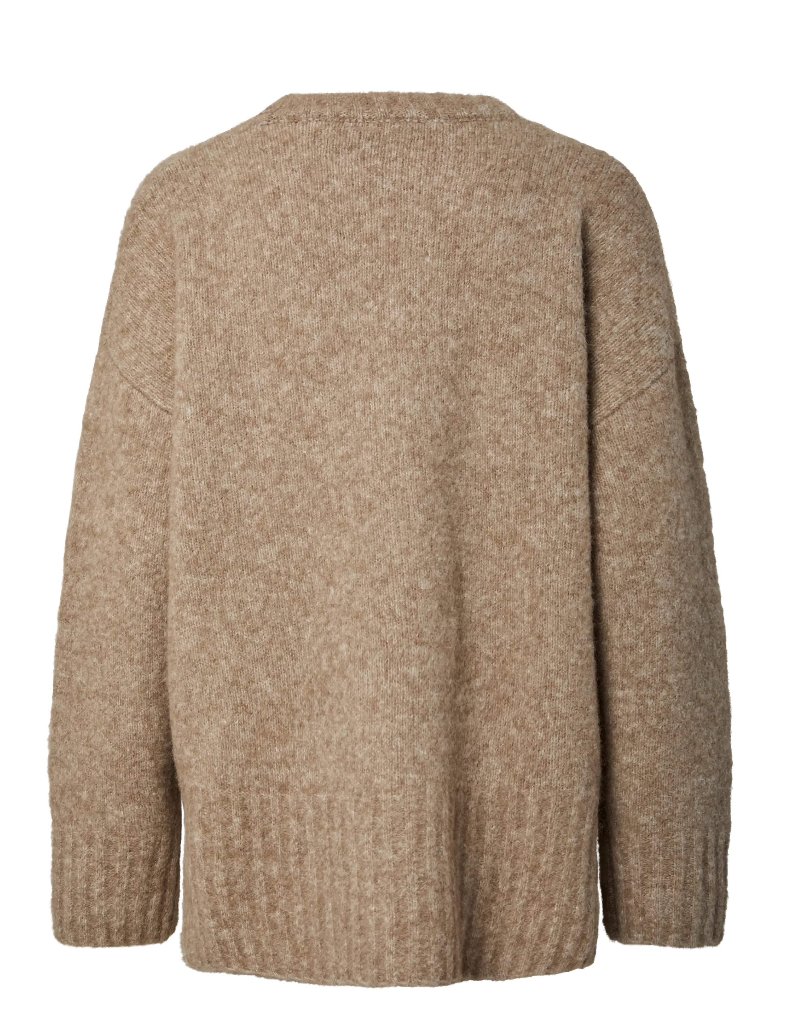 Pieces - PCTINA LS O-NECK KNIT NOOS - pullover - greige - 1