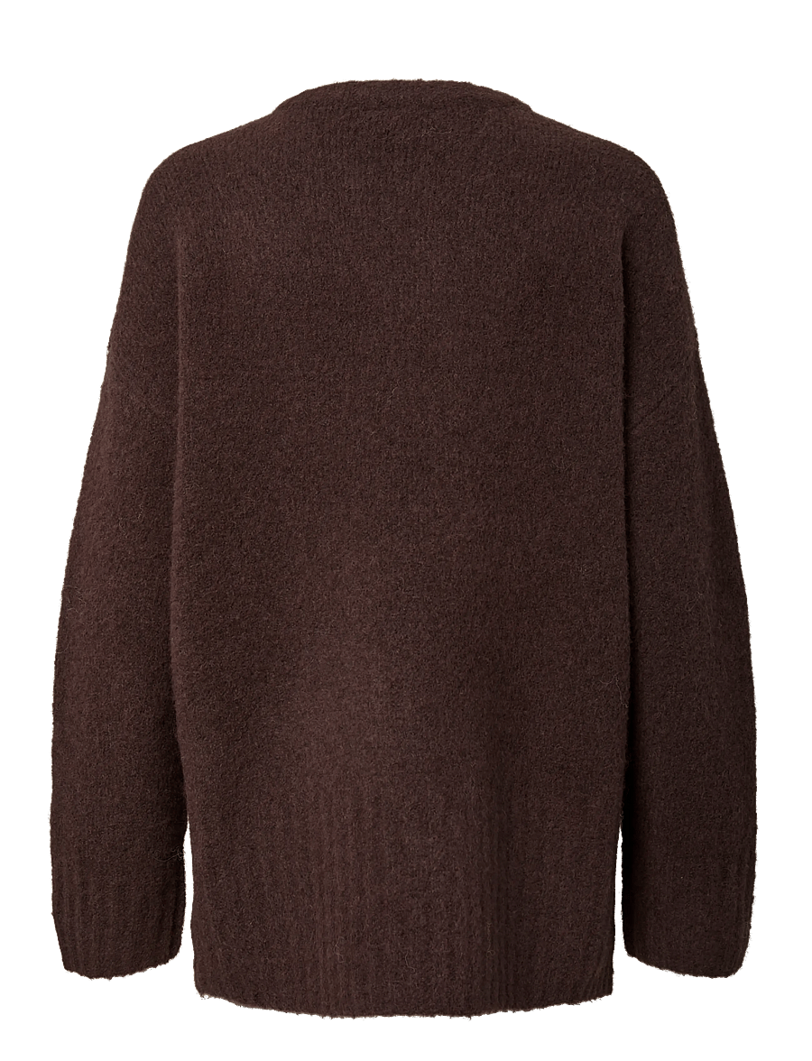 Pieces - PCTINA LS O-NECK KNIT NOOS - pullover - hot fudge - 2