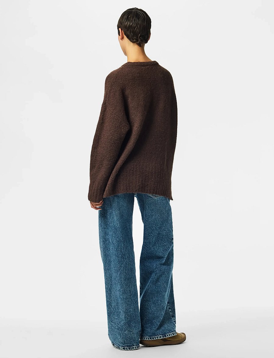 Pieces - PCTINA LS O-NECK KNIT NOOS - pullover - hot fudge - 3