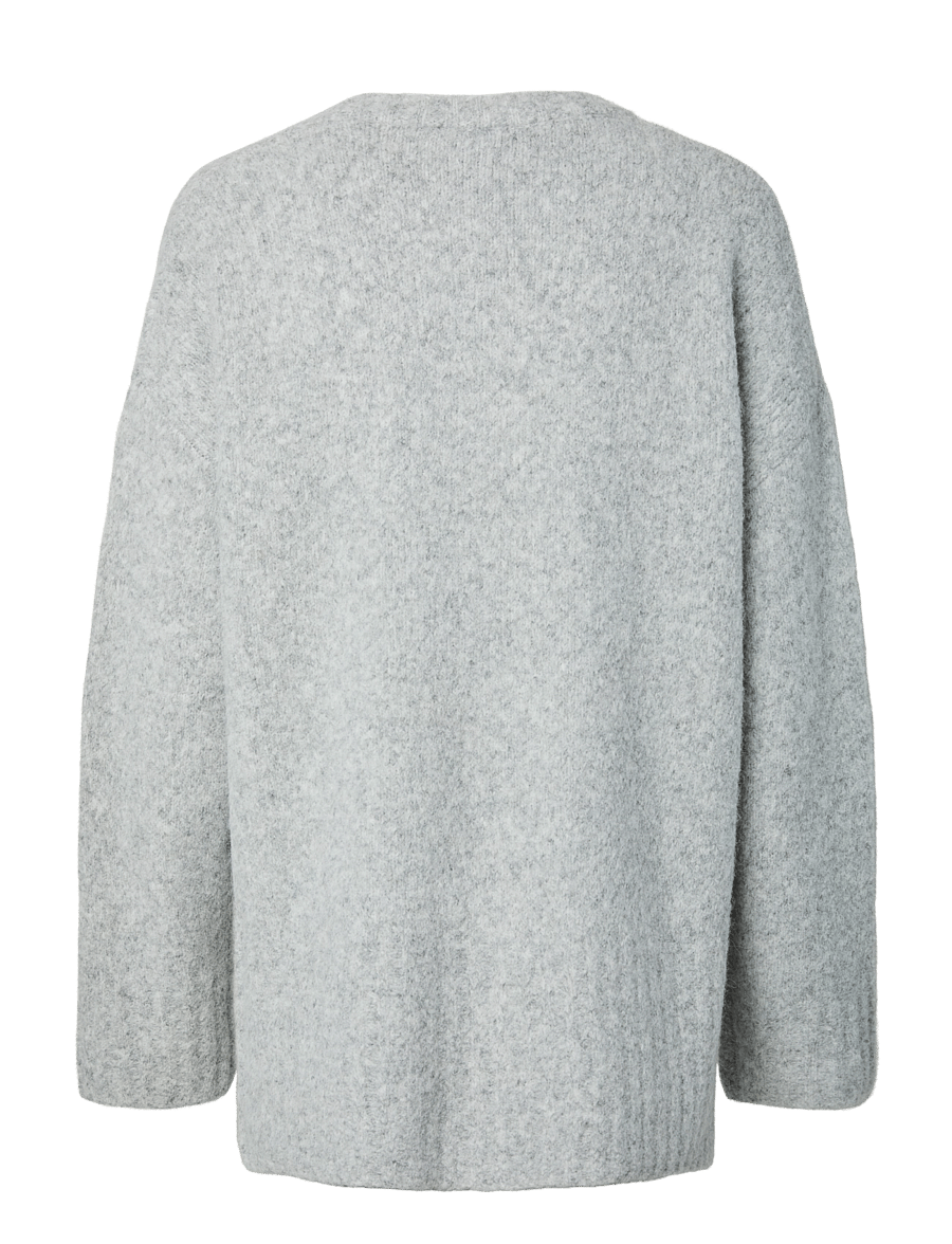Pieces - PCTINA LS O-NECK KNIT NOOS - pullover - light grey melange - 2