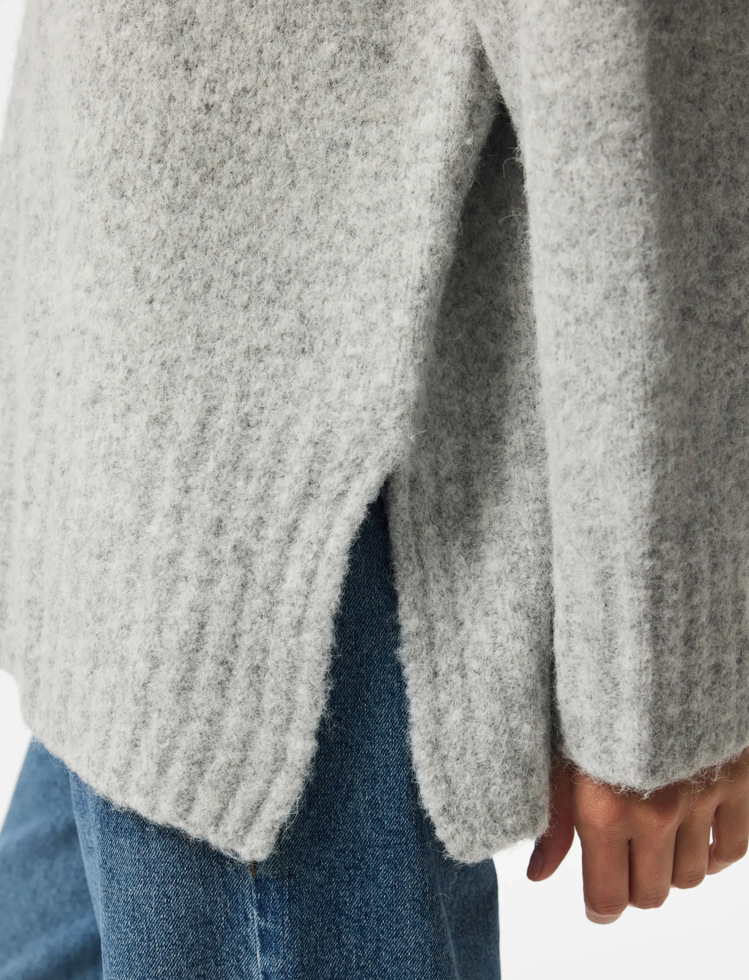 Pieces - PCTINA LS O-NECK KNIT NOOS - pullover - light grey melange - 5