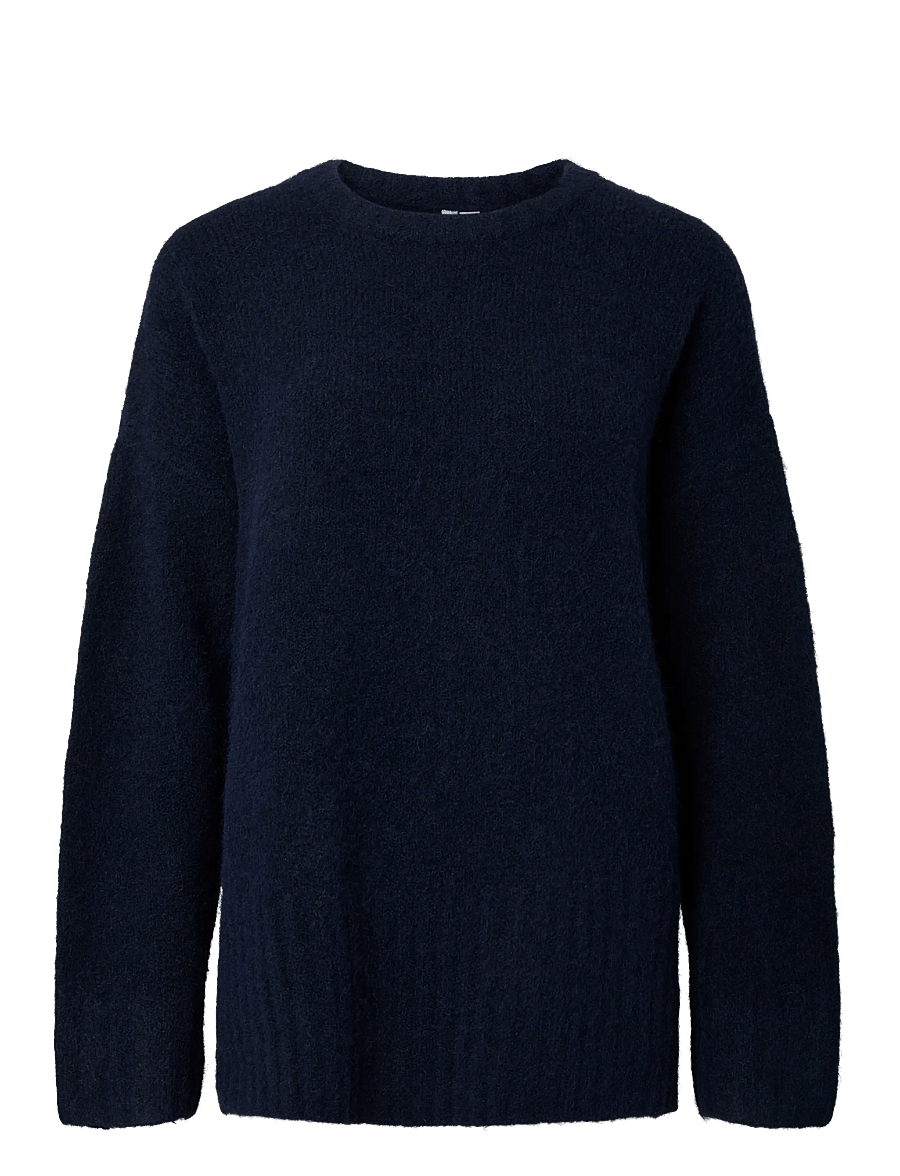Pieces - PCTINA LS O-NECK KNIT NOOS - striktrøjer - maritime blue - 1