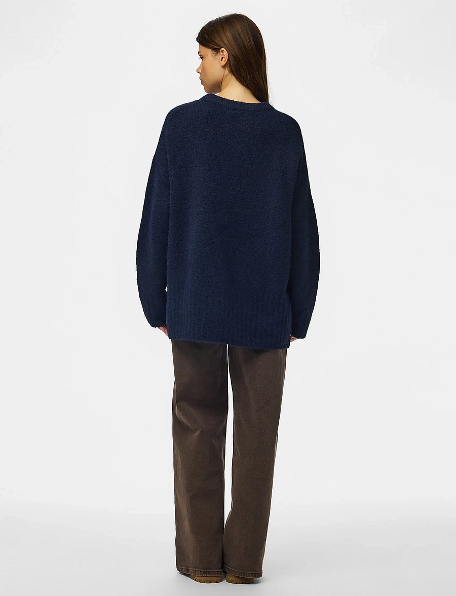 Pieces - PCTINA LS O-NECK KNIT NOOS - striktrøjer - maritime blue - 3