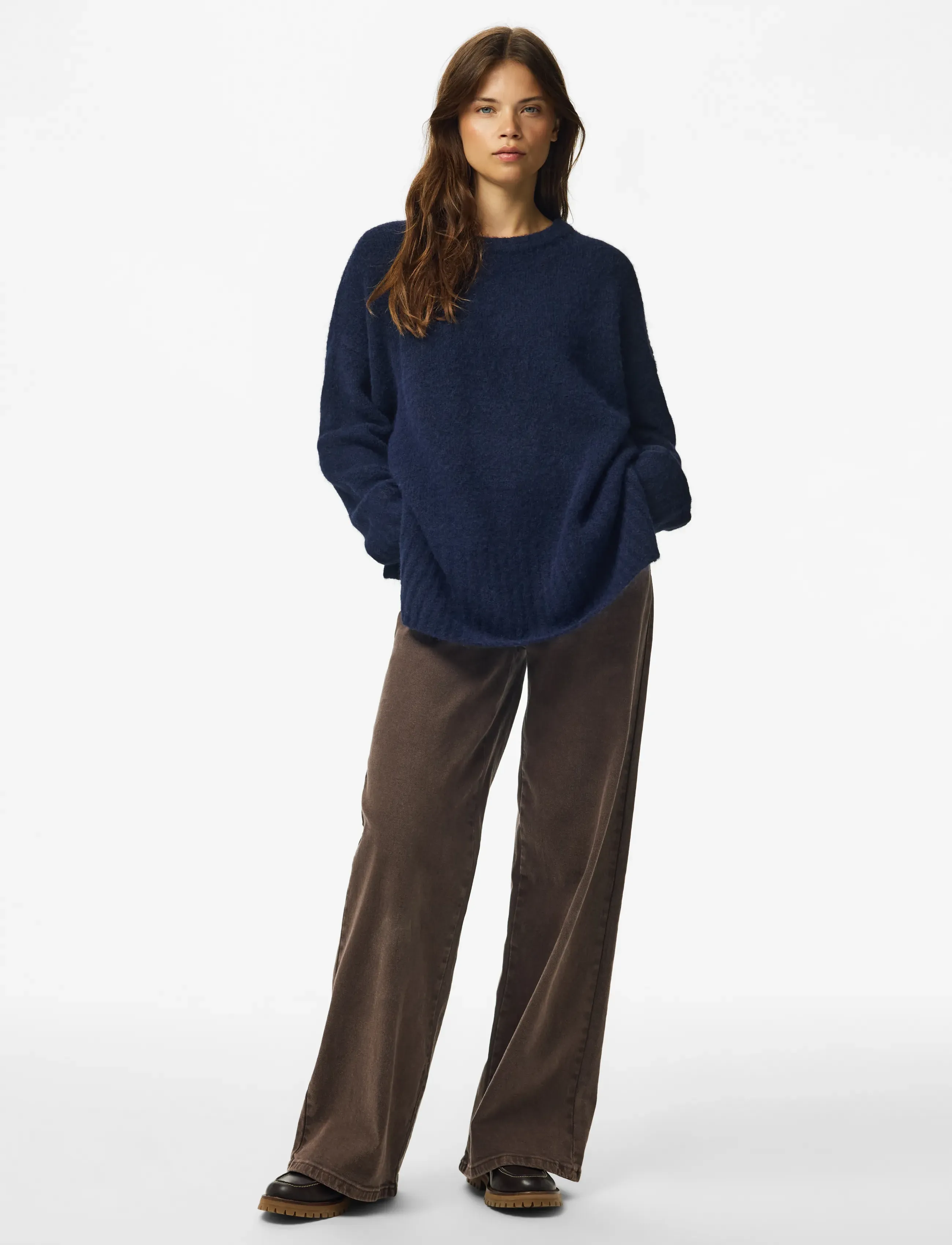 Pieces - PCTINA LS O-NECK KNIT NOOS - striktrøjer - maritime blue - 4