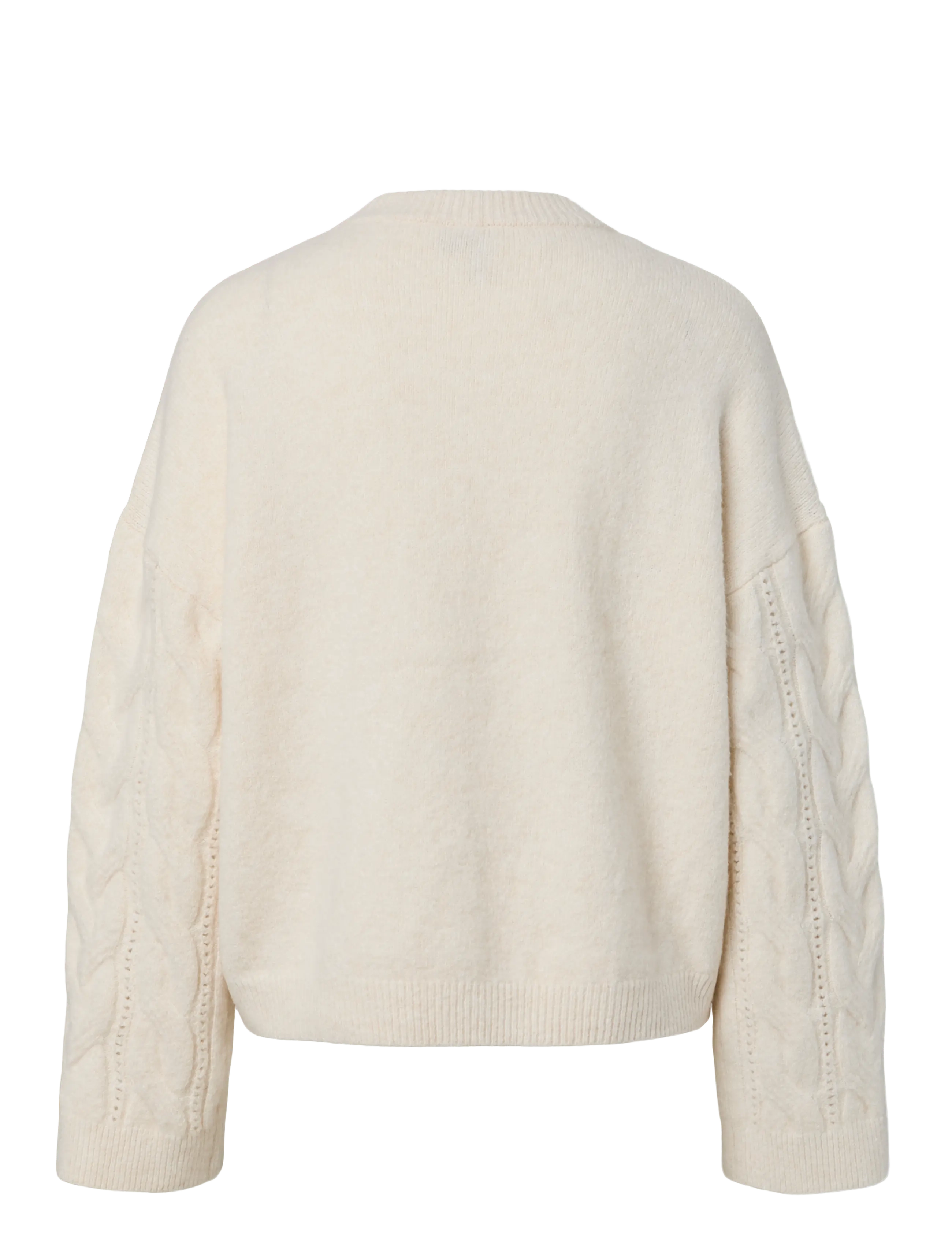 Pieces - PCKATHY LS O-NECK CABLE KNIT NOOS BC - jumpers - birch - 2