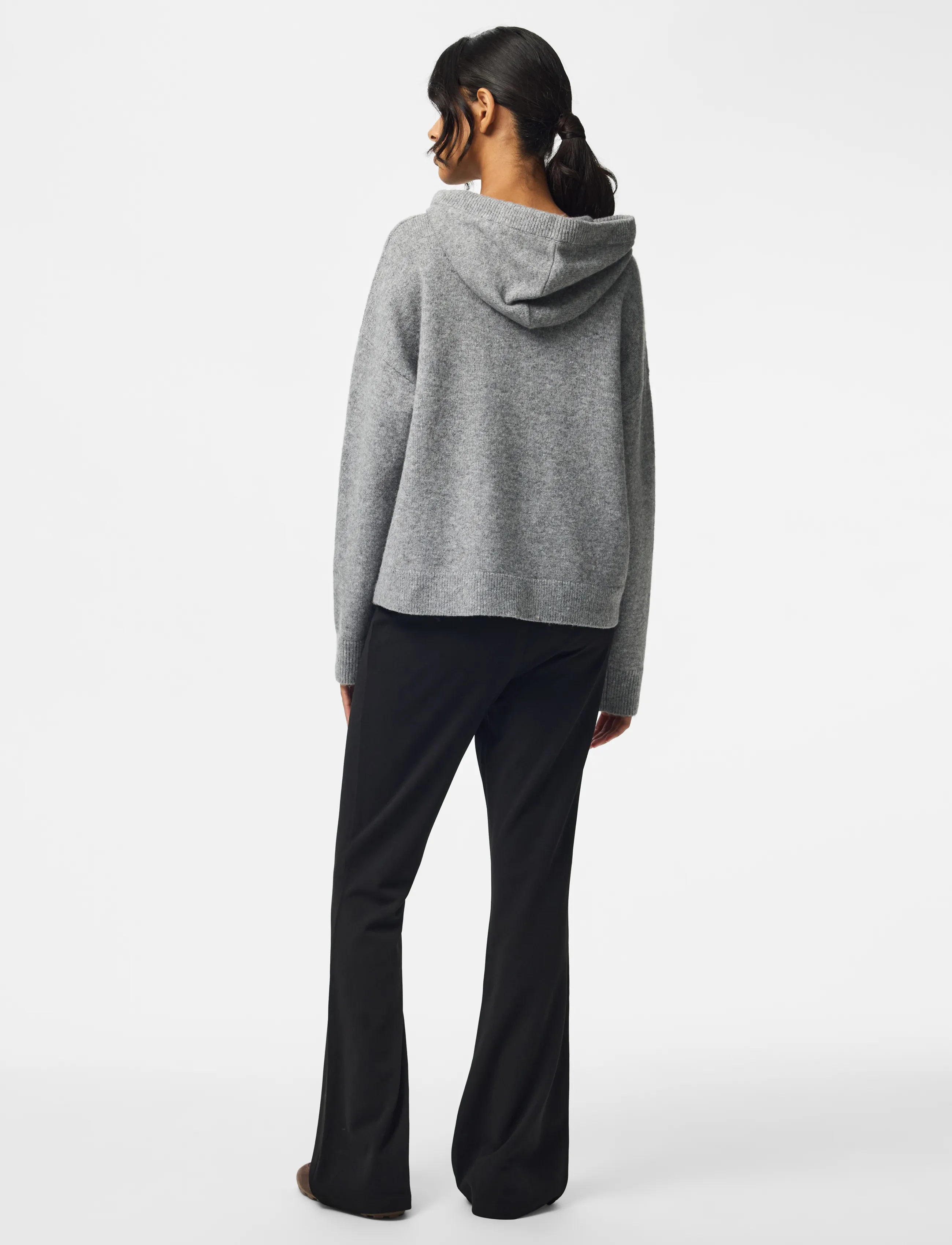 Pieces - PCMALOU LS KNIT HOODIE NOOS BC - medium grey melange - 3