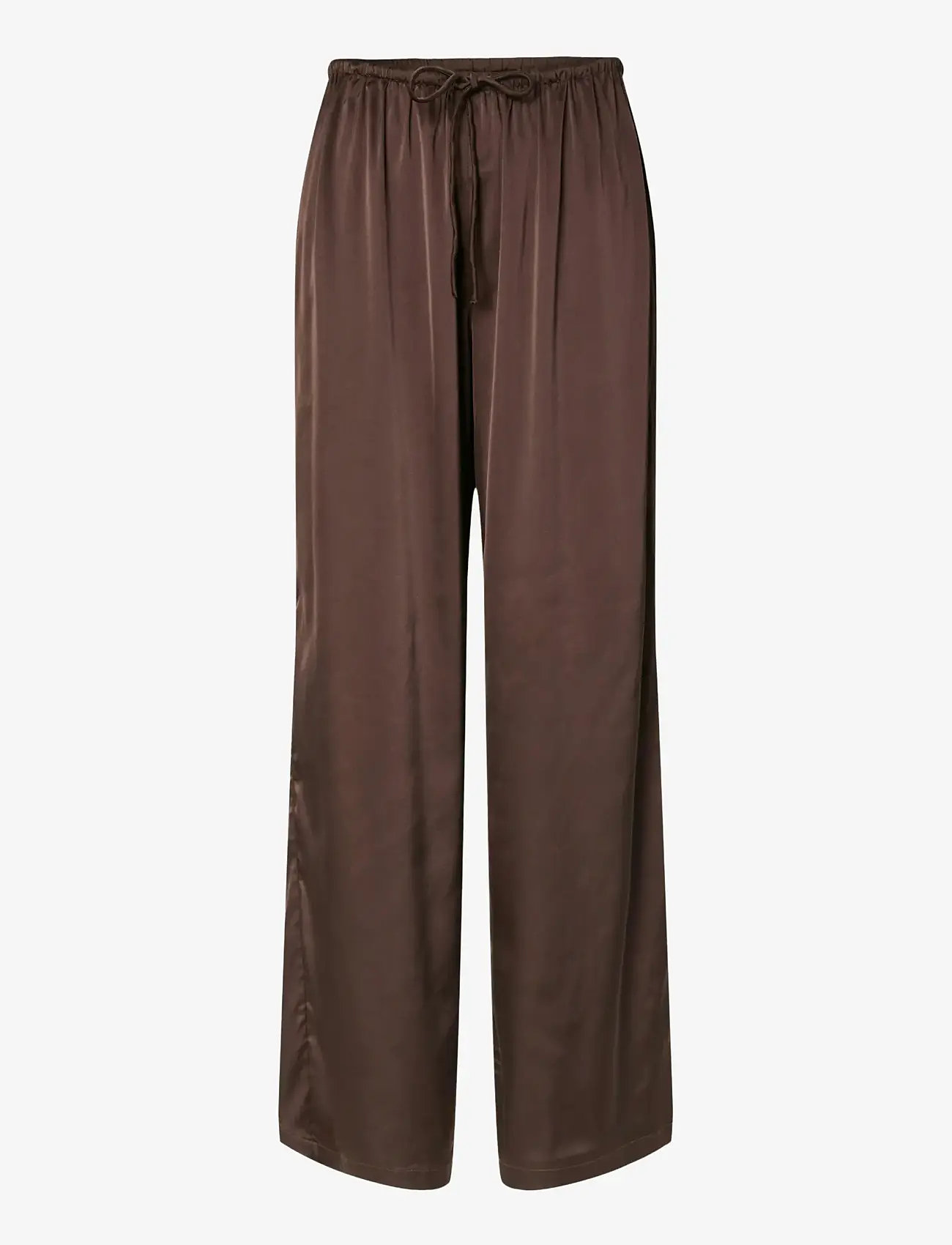 Pieces - PCNANINA MW STRAIGHT PANTS WVN D2D/ - hot fudge - 0