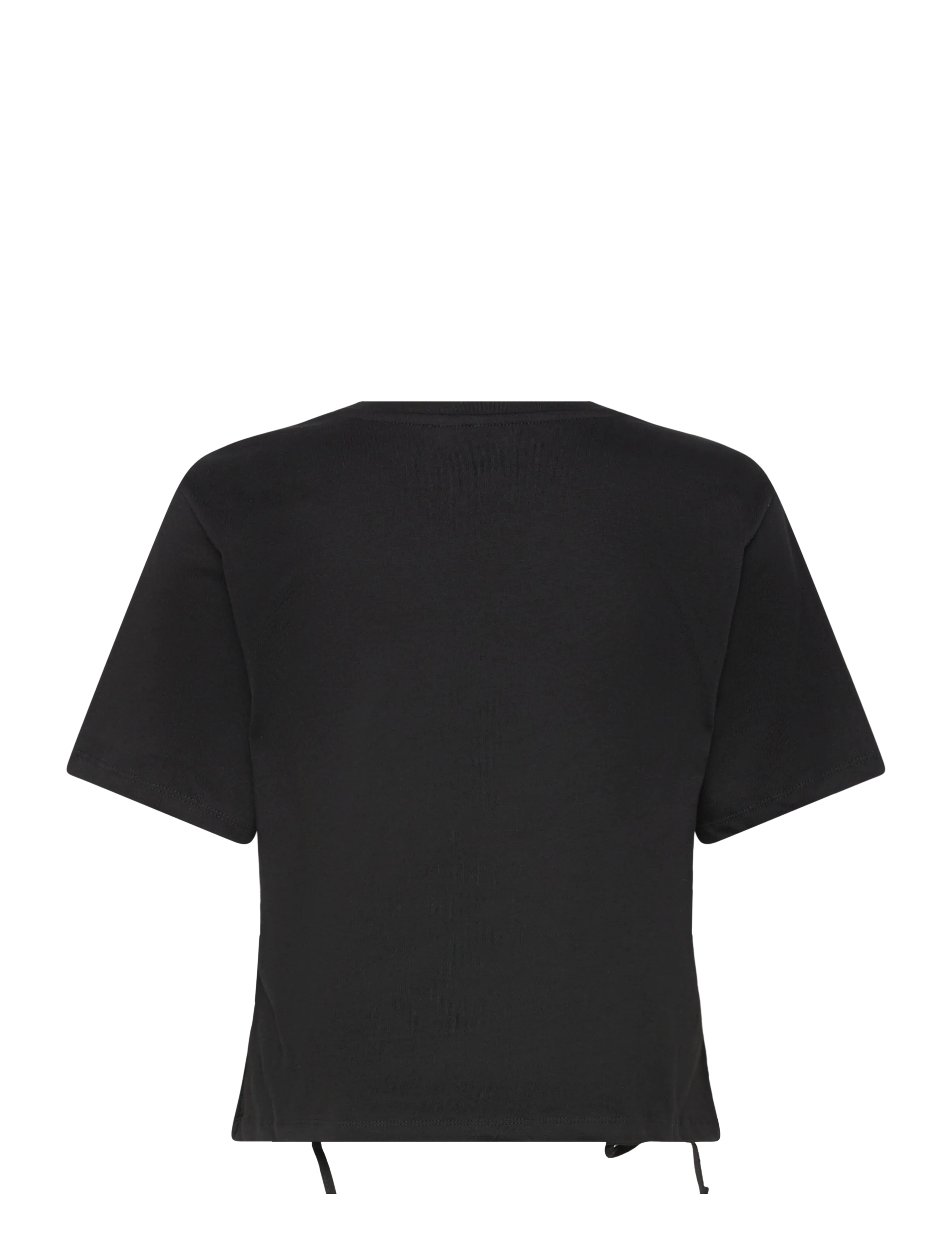 Pieces - PCFENJA SS TIE DETAIL T-SHIRT JSR D2D PP - t-shirts - black - 2