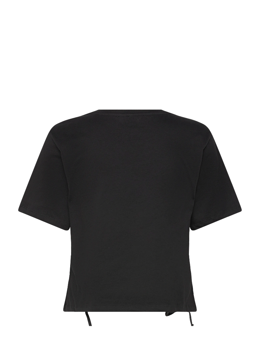Pieces - PCFENJA SS TIE DETAIL T-SHIRT JSR D2D PP - t-shirts - black - 2