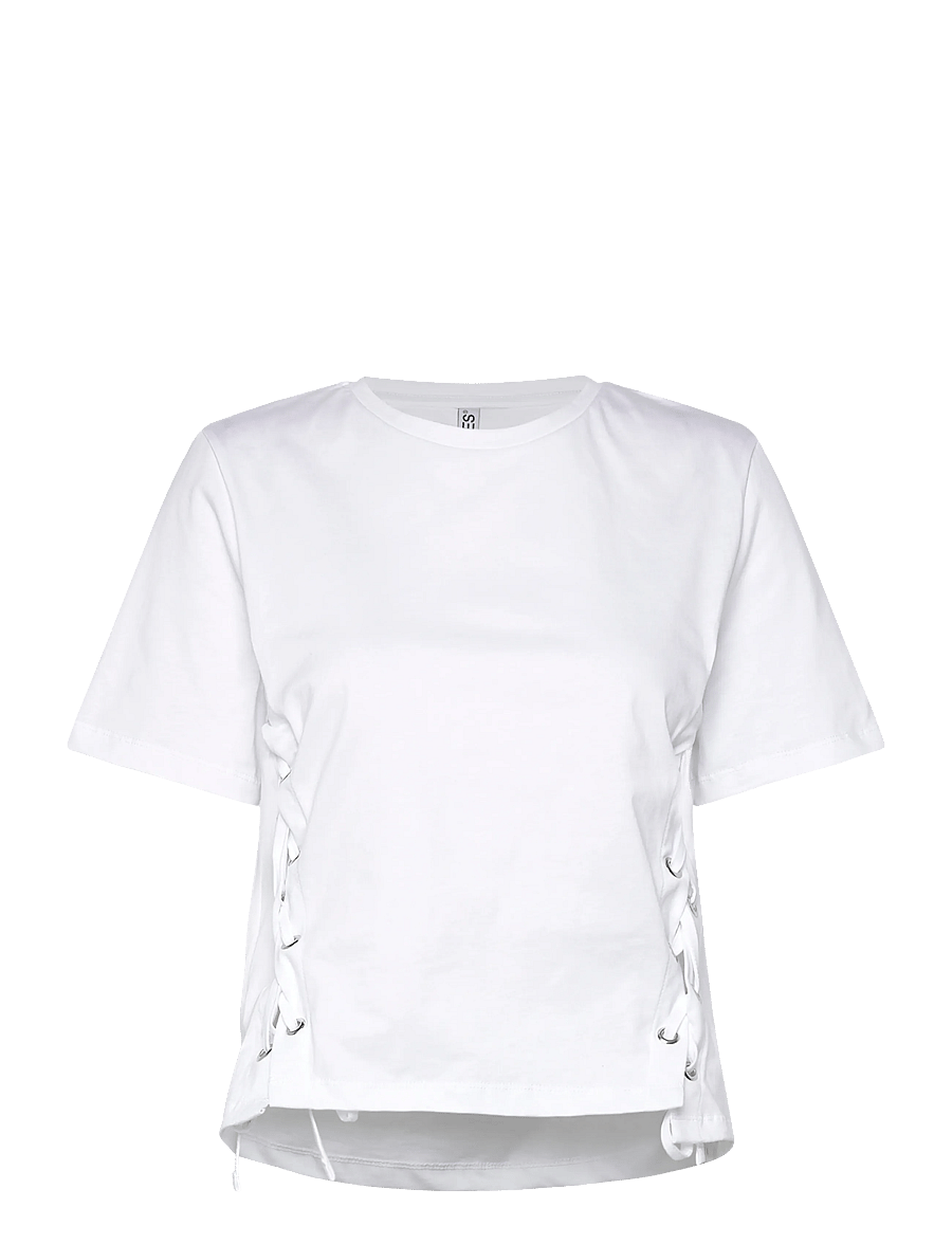 Pieces - PCFENJA SS TIE DETAIL T-SHIRT JSR D2D PP - t-shirts - bright white - 1