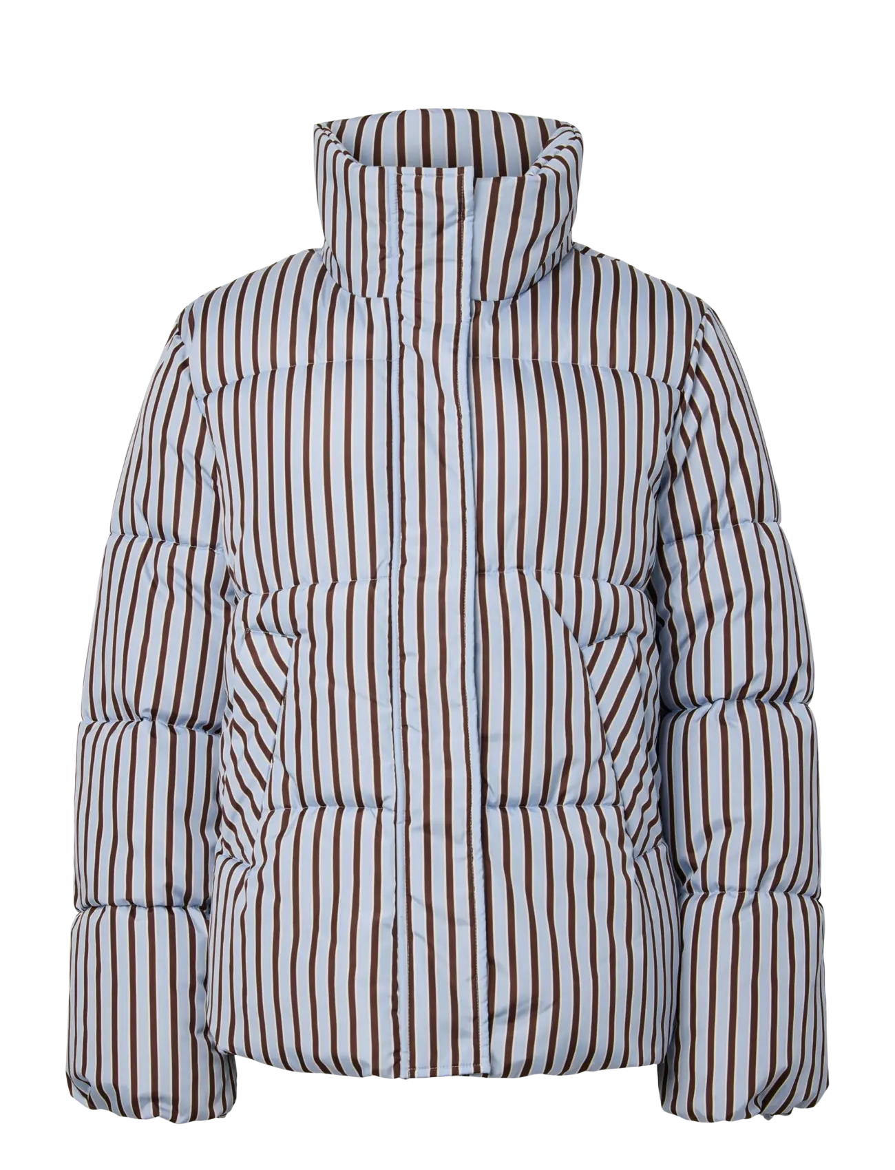 Pieces PCASTA AOP PUFFER JACKET BC - Jackets & Coats - CHICORY COFFEE / brown