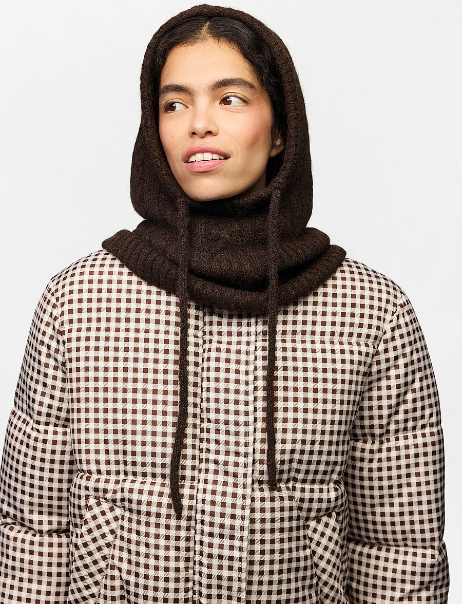 Pieces - PCNAMBI CABLE BALACLAVA NOOS BC - balaclava - hot fudge - 3