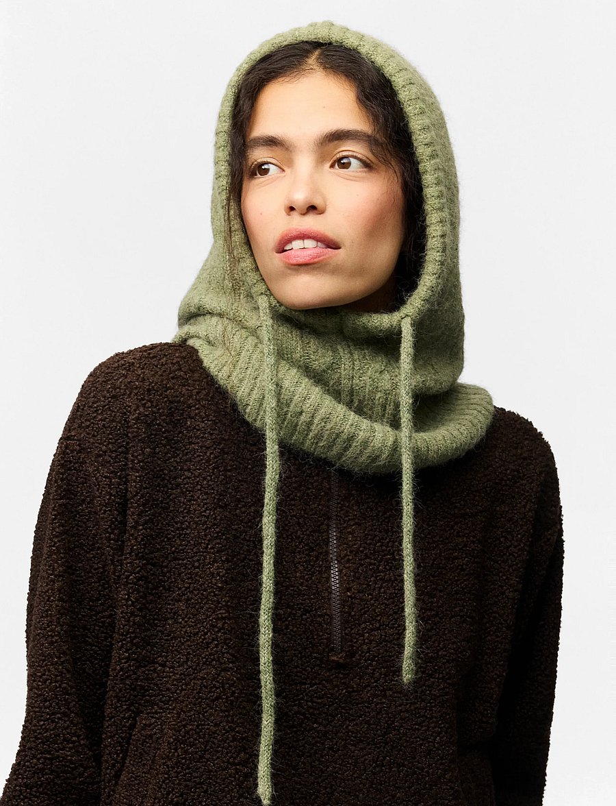 Pieces - PCNAMBI CABLE BALACLAVA NOOS BC - balaclava - kalamata - 0