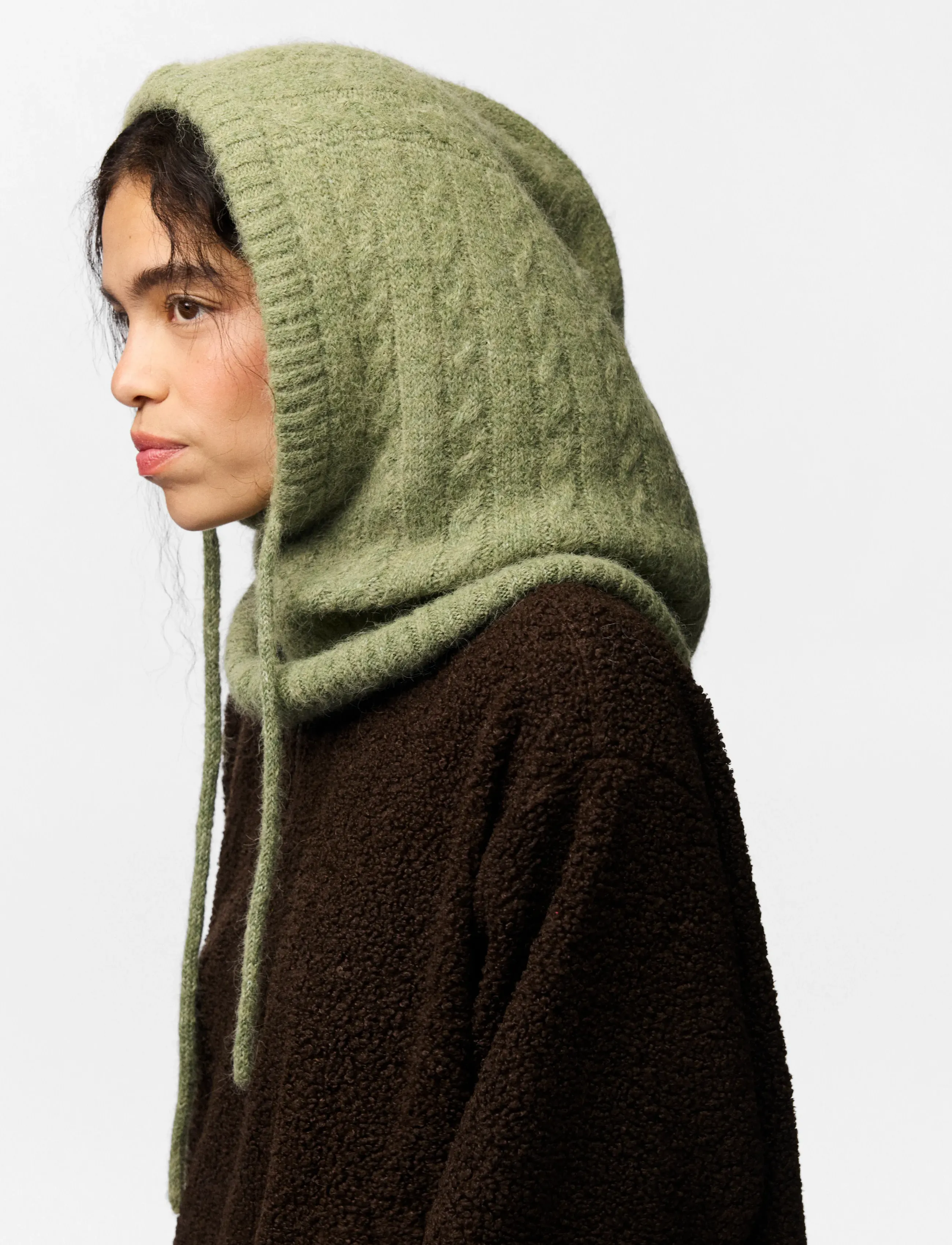 Pieces - PCNAMBI CABLE BALACLAVA NOOS BC - balaclava - kalamata - 2