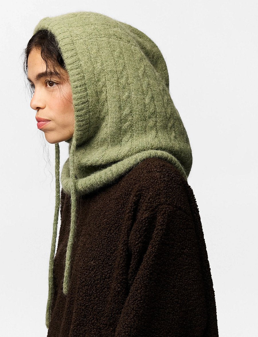 Pieces - PCNAMBI CABLE BALACLAVA NOOS BC - balaclava - kalamata - 2