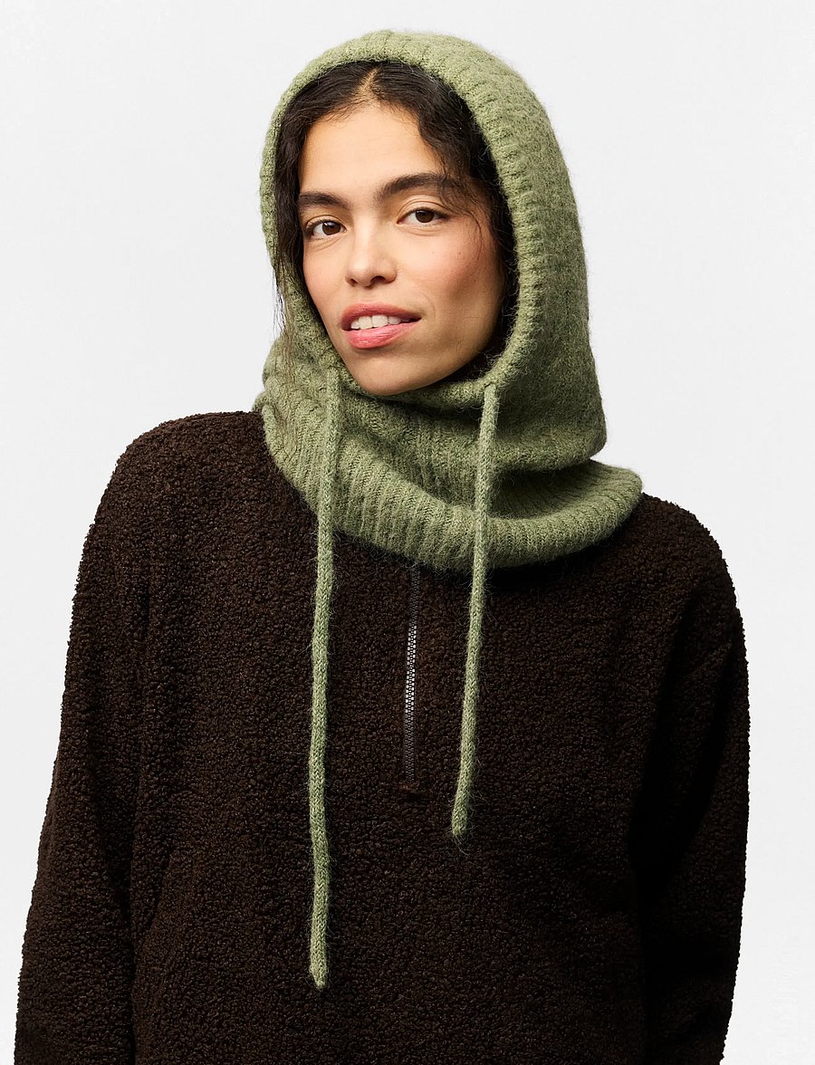 Pieces - PCNAMBI CABLE BALACLAVA NOOS BC - balaclava - kalamata - 3