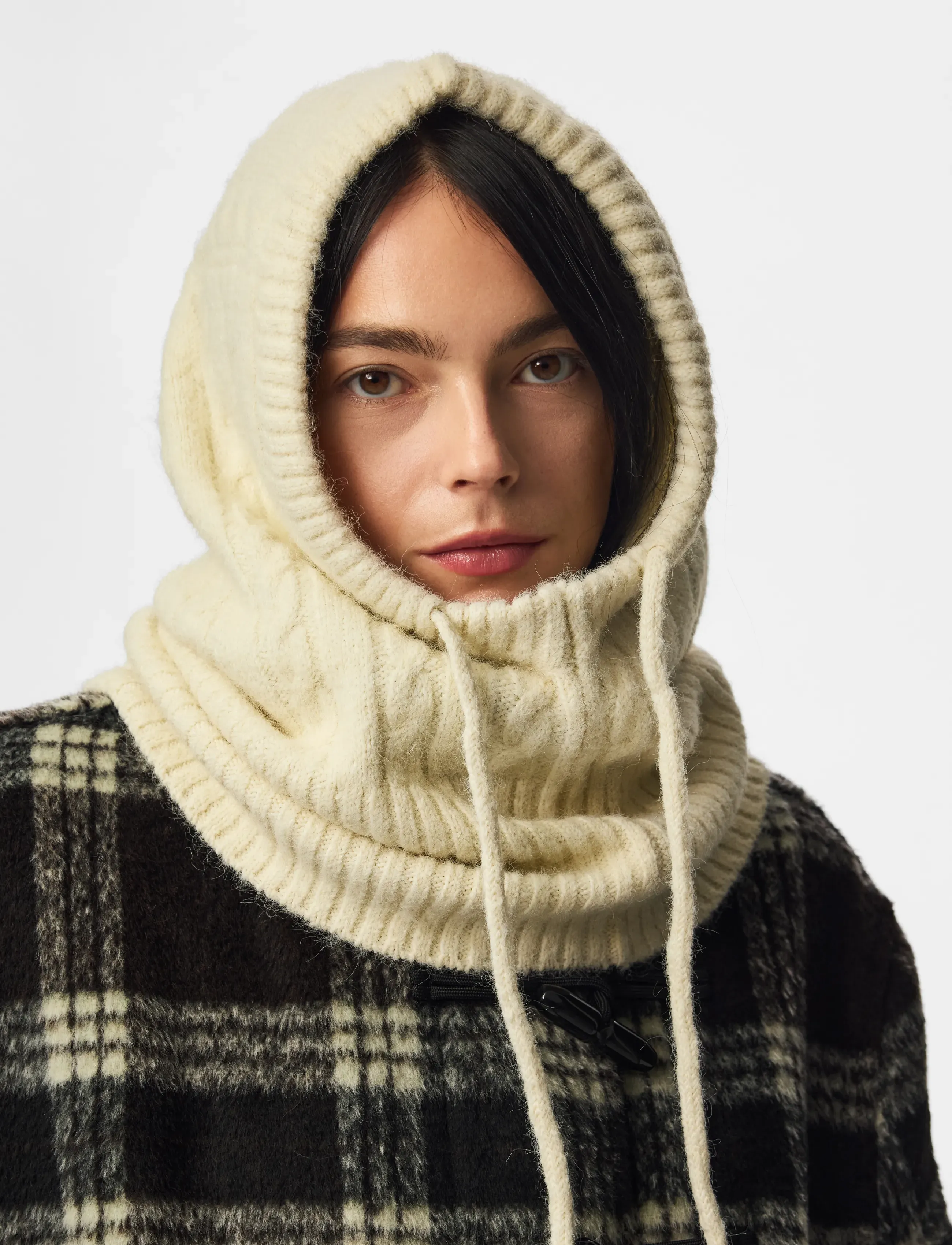 Pieces - PCNAMBI CABLE BALACLAVA NOOS BC - maskmütsid - whitecap gray - 2