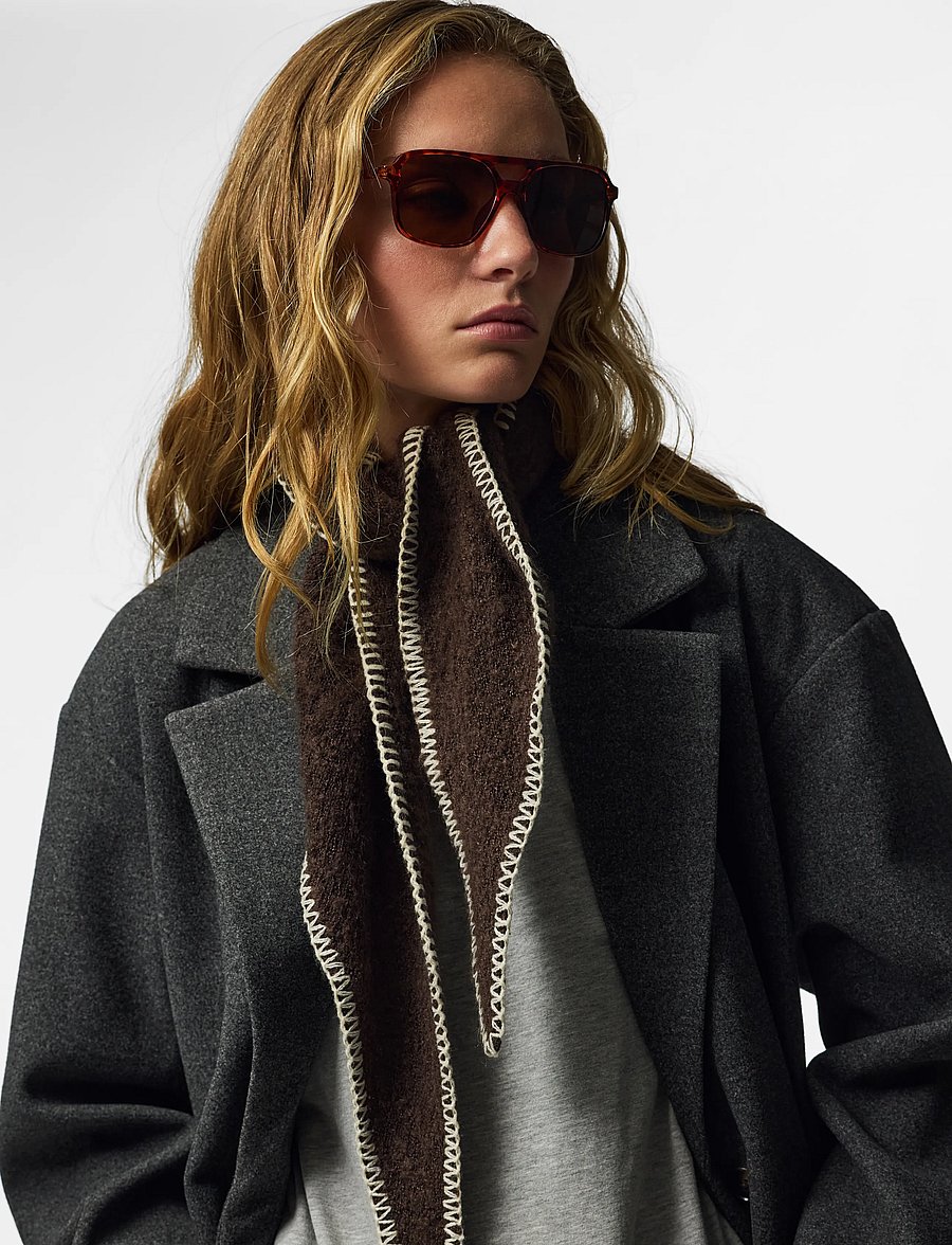 Pieces - PCPYRON MINI SCARF NOOS BC - talvesallid - hot fudge - 0
