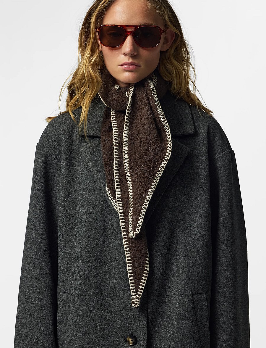 Pieces - PCPYRON MINI SCARF NOOS BC - talvesallid - hot fudge - 4
