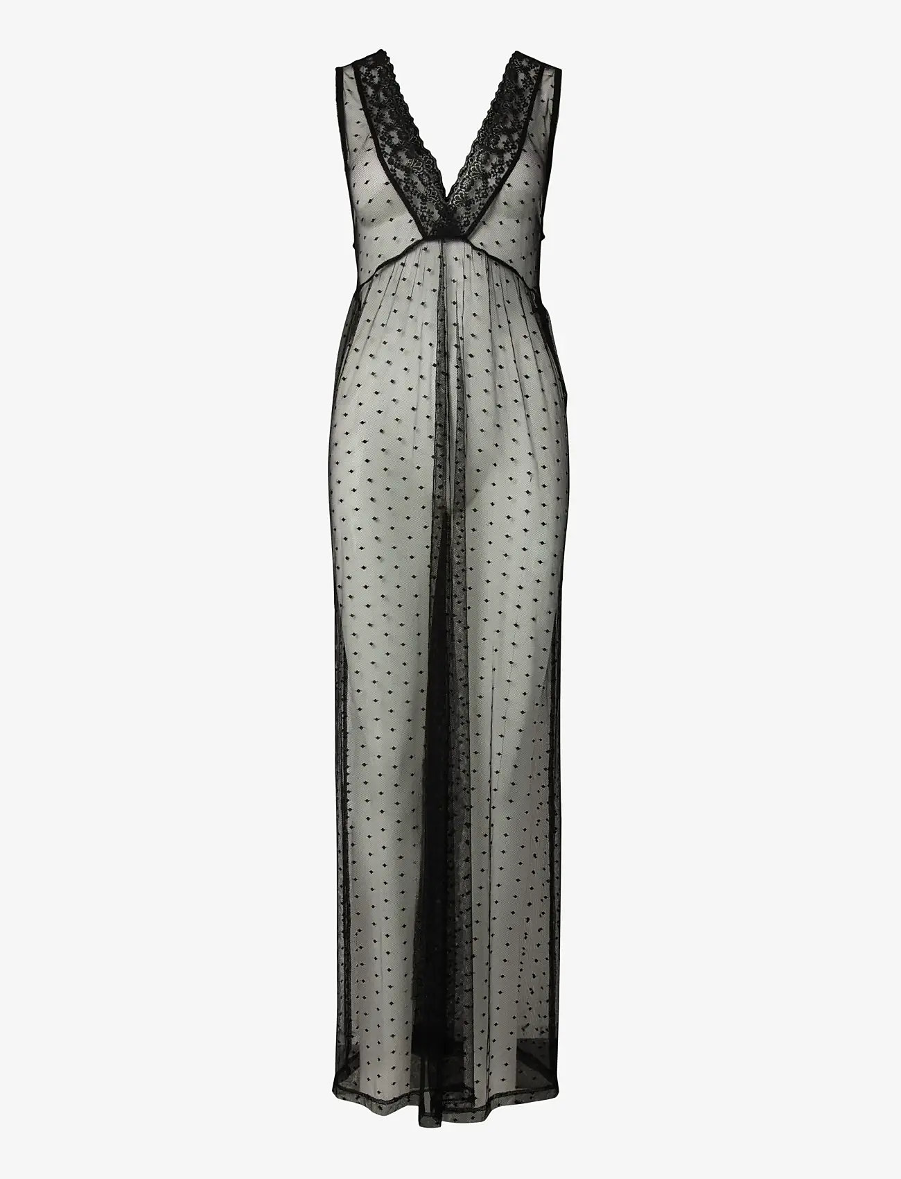 Pieces - PCMILJE SL ANKLE LACE DRESS JRS D2D PP - festkjoler - black - 1