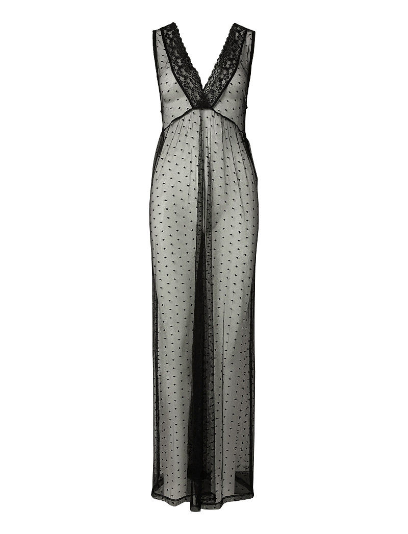 Pieces - PCMILJE SL ANKLE LACE DRESS JRS D2D PP - festkjoler - black - 1