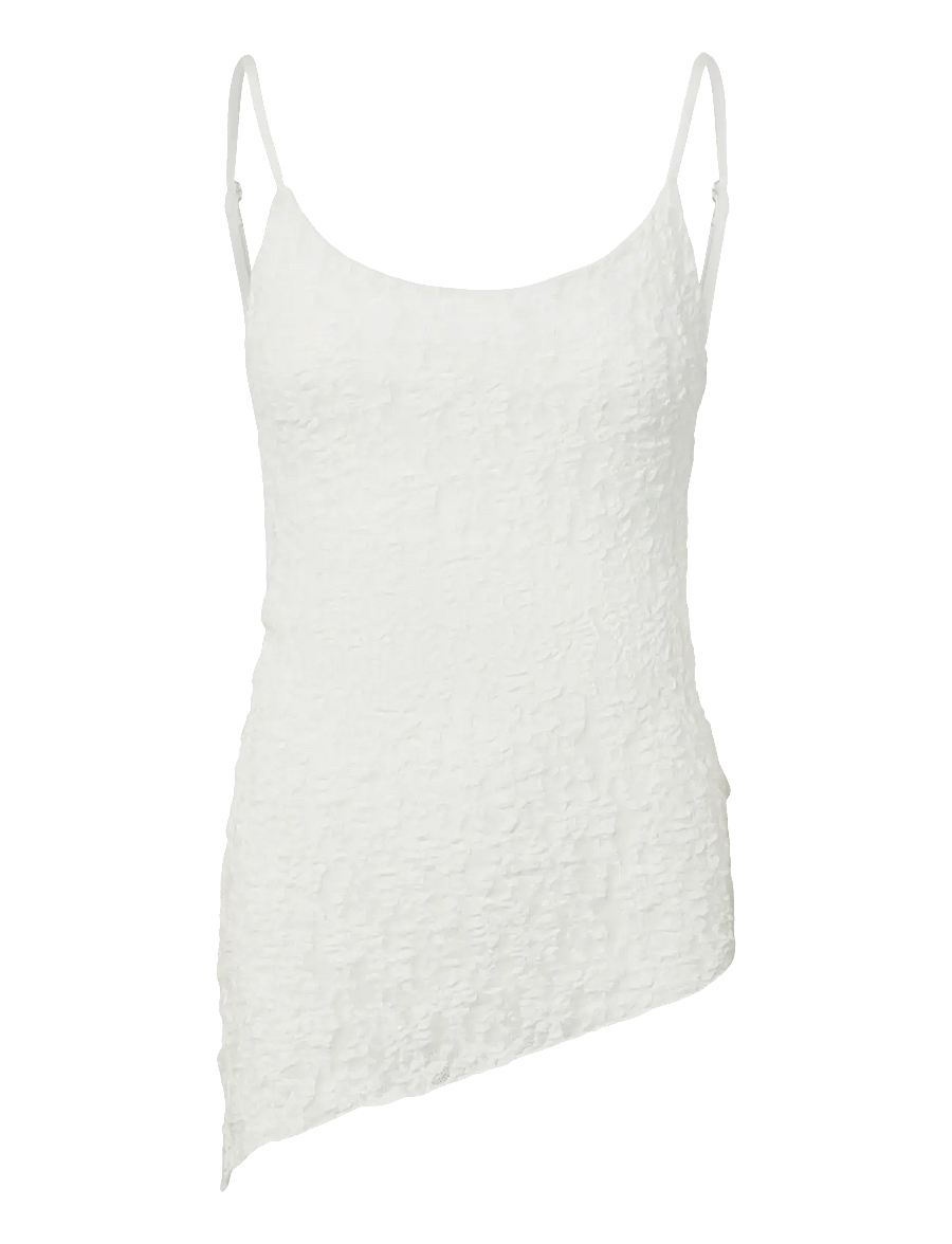 Pieces - PCARIANA SL ASYMMETRIC LACE TOP D2D PP - besondere anlässe - cloud dancer - 1