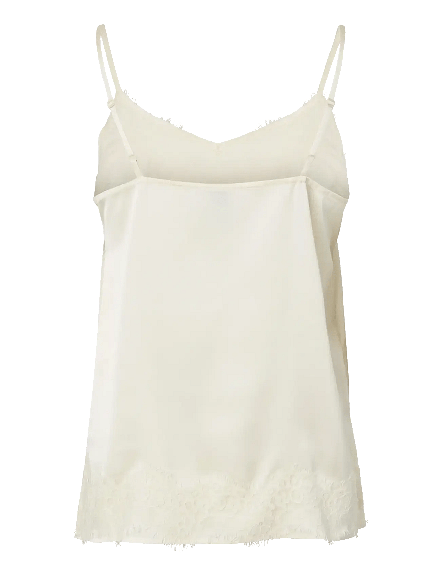 Pieces - PCARIEL SL LACE DETAIL TOP D2D PP BC - besondere anlässe - birch - 1