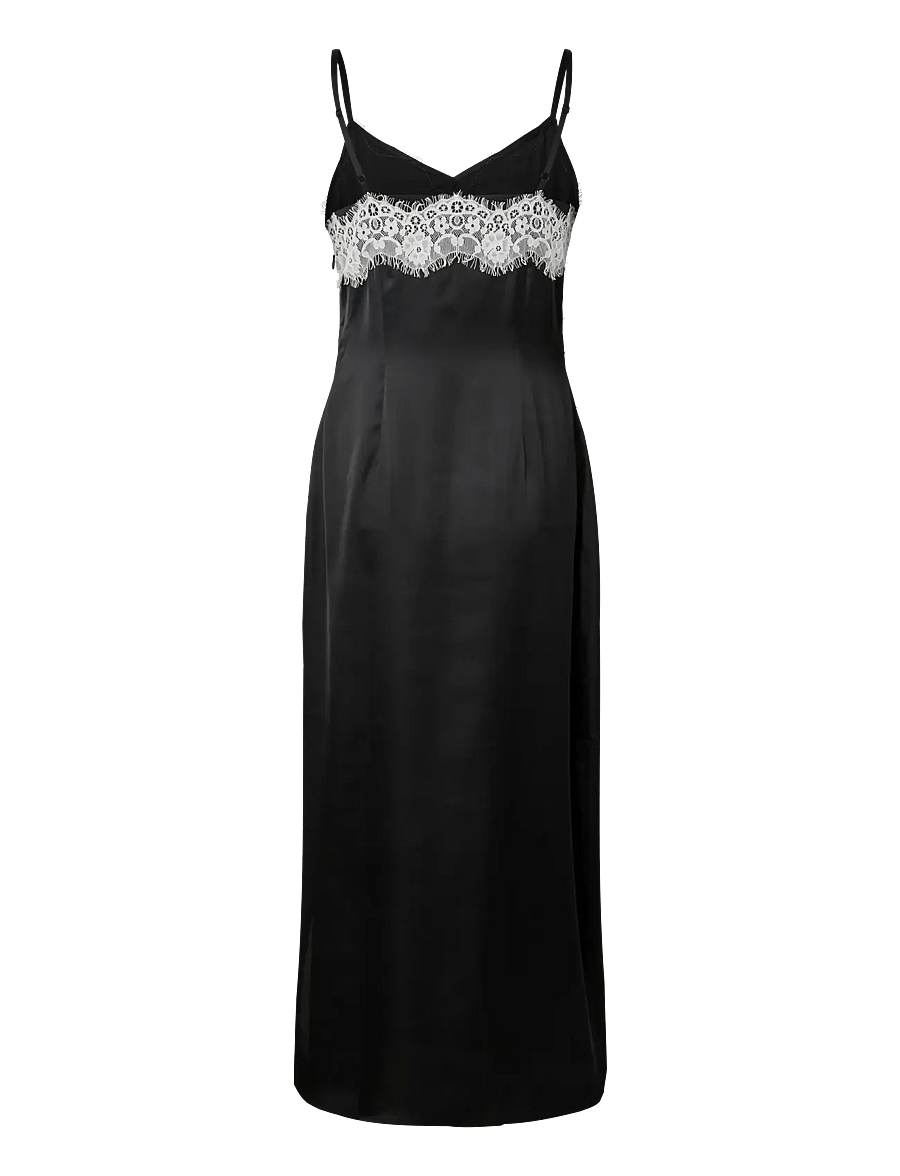 Pieces - PCARIEL SL ANKLE DRESS D2D PP BC - sukienki na ramiączkach - black - 1