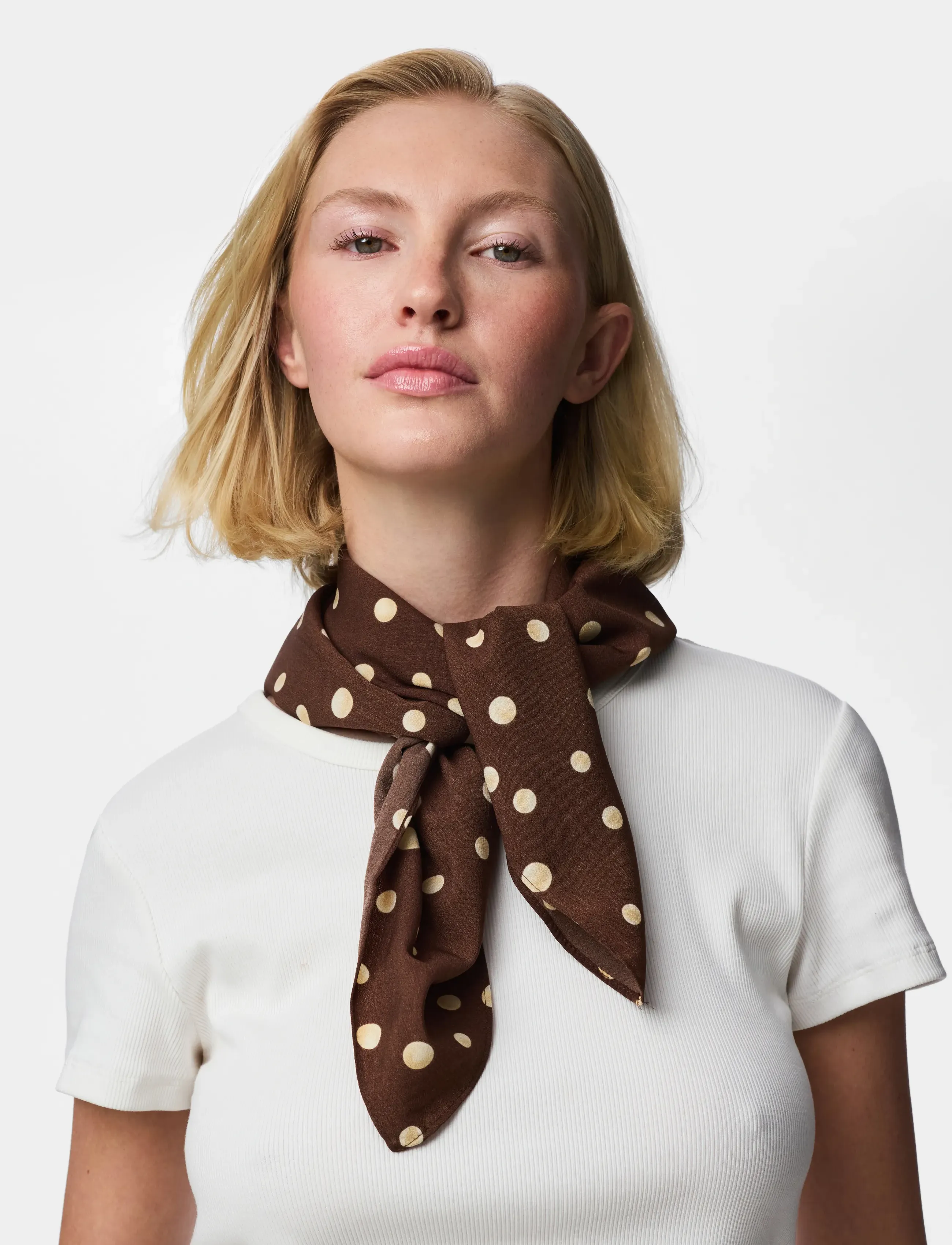Pieces PCMARIE SQUARE SCARF PP BC - Transitional Layering - COFFEE QUARTZ / brown