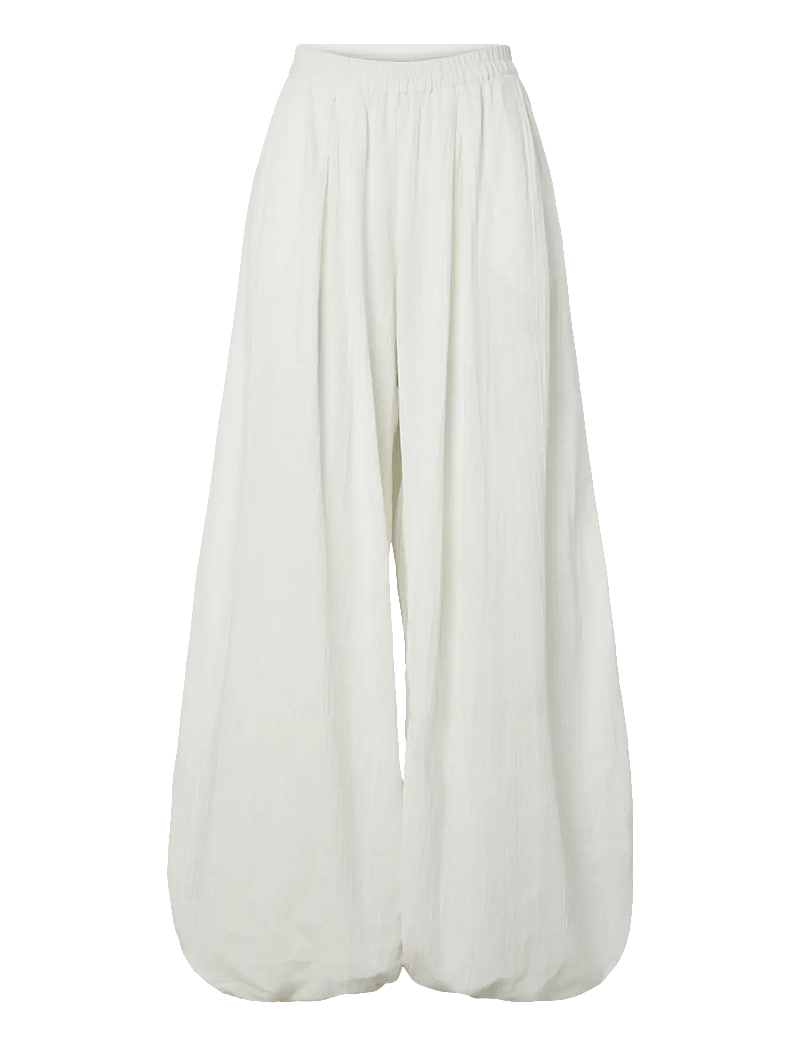 Pieces - PCKIANA HW PANTS WVN BC - barrel-bukser - cloud dancer - 0