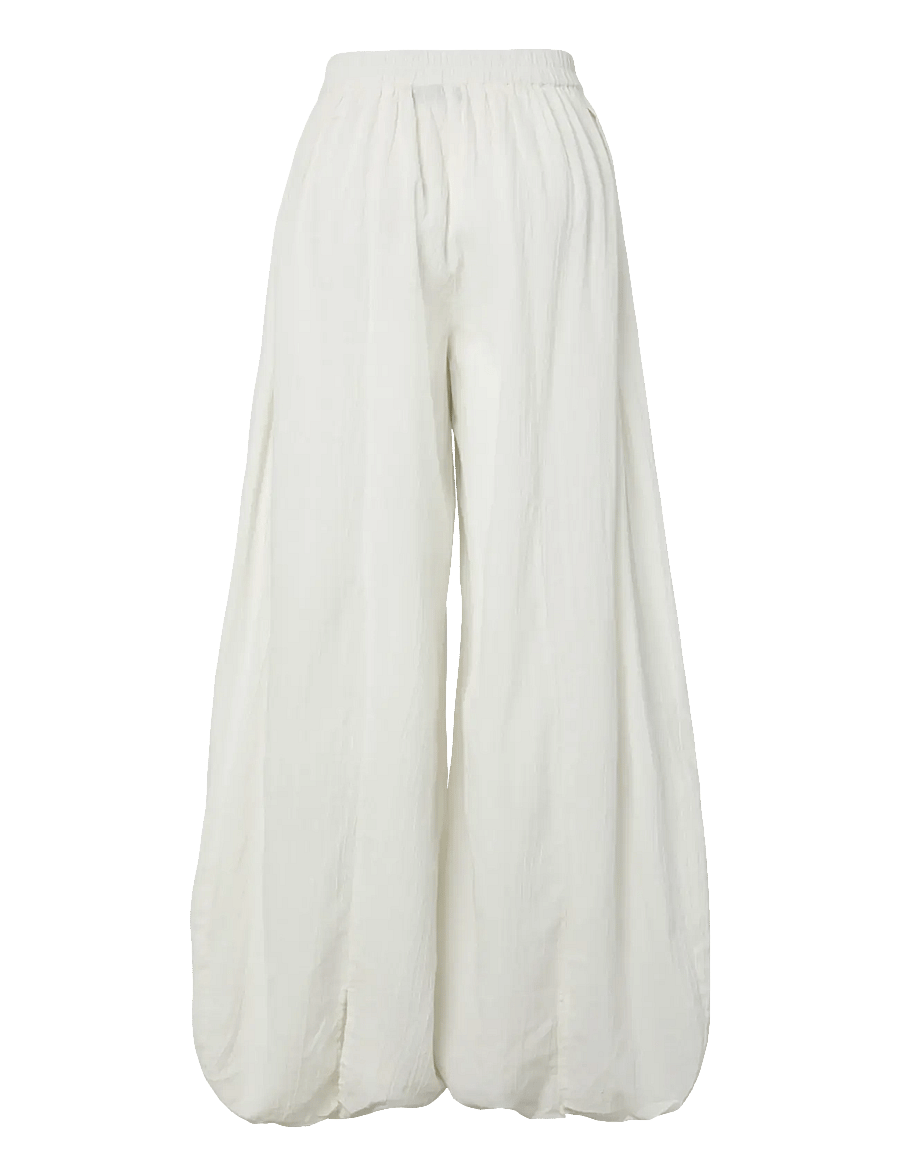 Pieces - PCKIANA HW PANTS WVN BC - hosen mit geradem bein - cloud dancer - 1