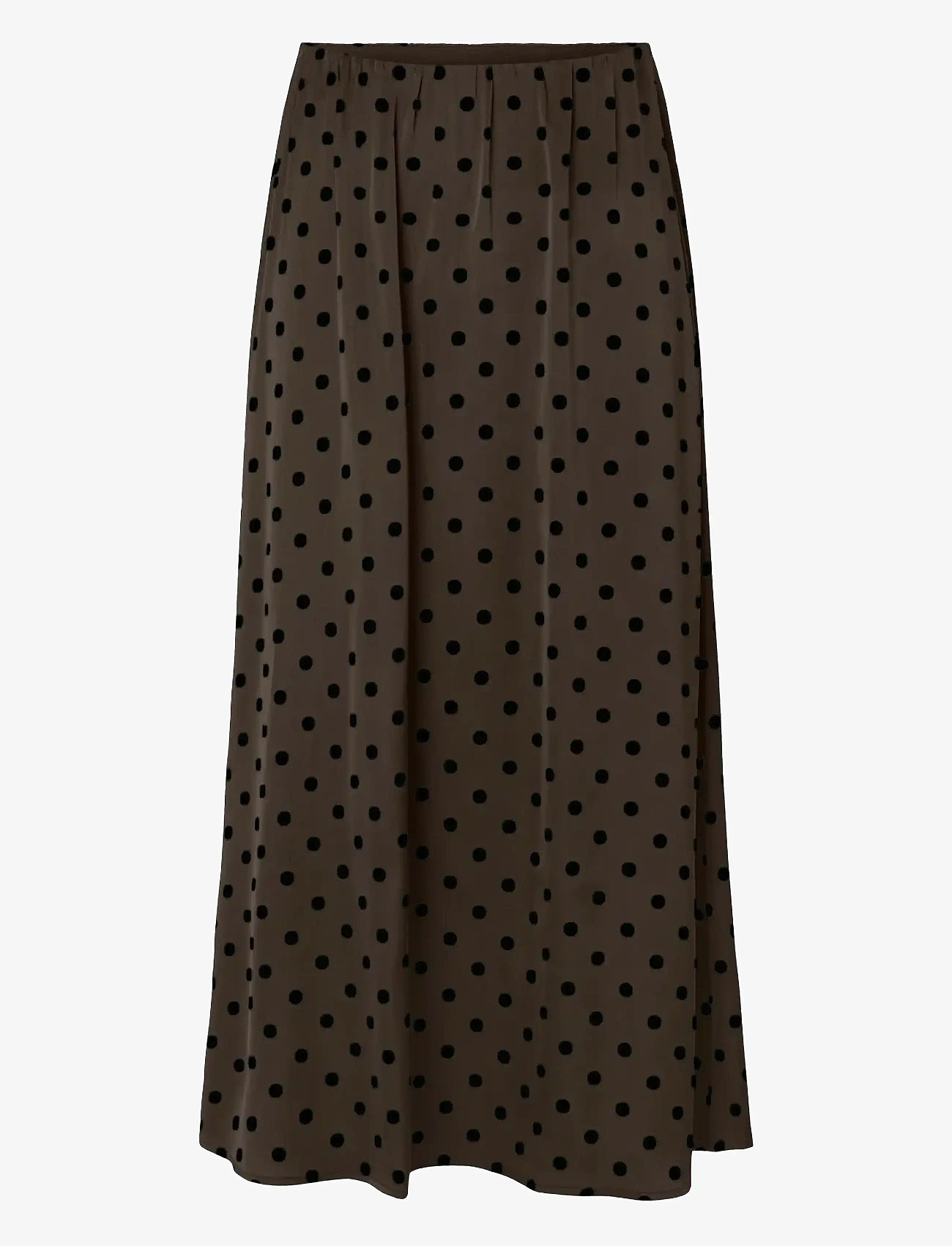 Pieces - PCJYTTA HW ANKLE SATIN SKIRT WVN D2D - hot fudge - 0
