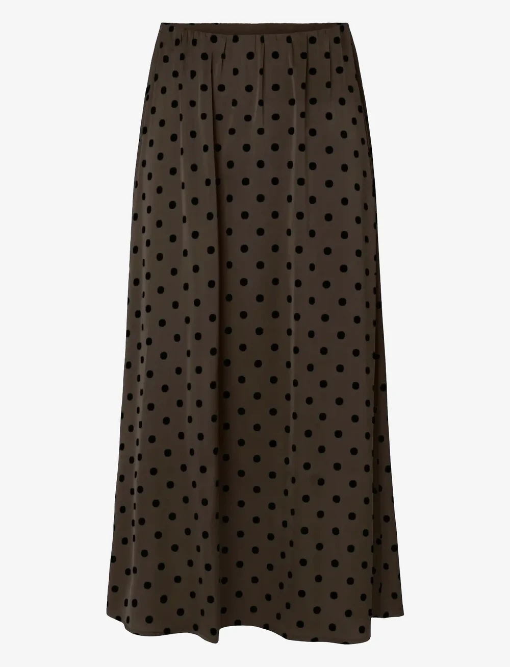 Pieces - PCJYTTA HW ANKLE SATIN SKIRT WVN D2D - satininiai sijonai - hot fudge - 0